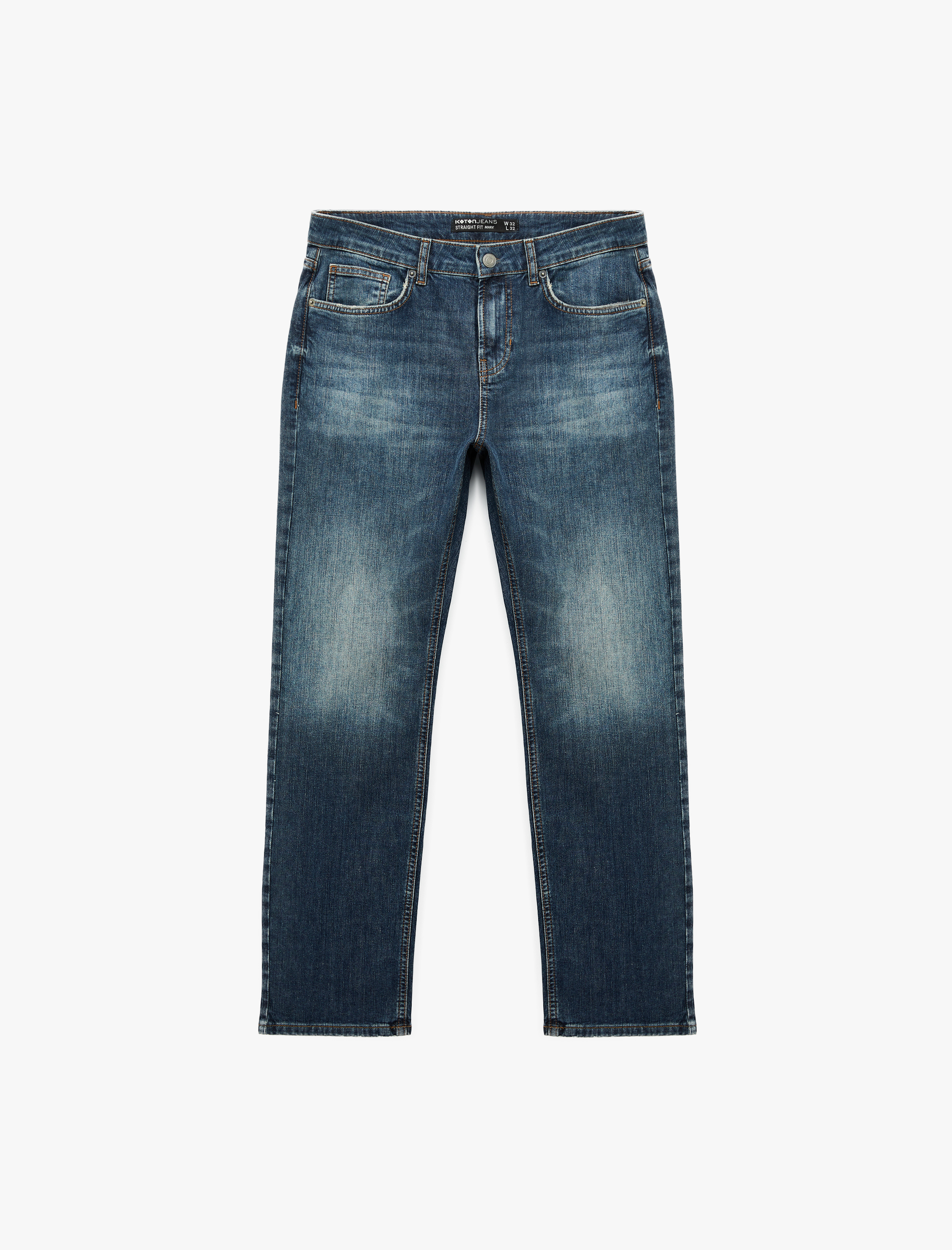   Pamuklu Düz Paça Normal Bel Straight Fit Jean Pantolon - Mark Jean