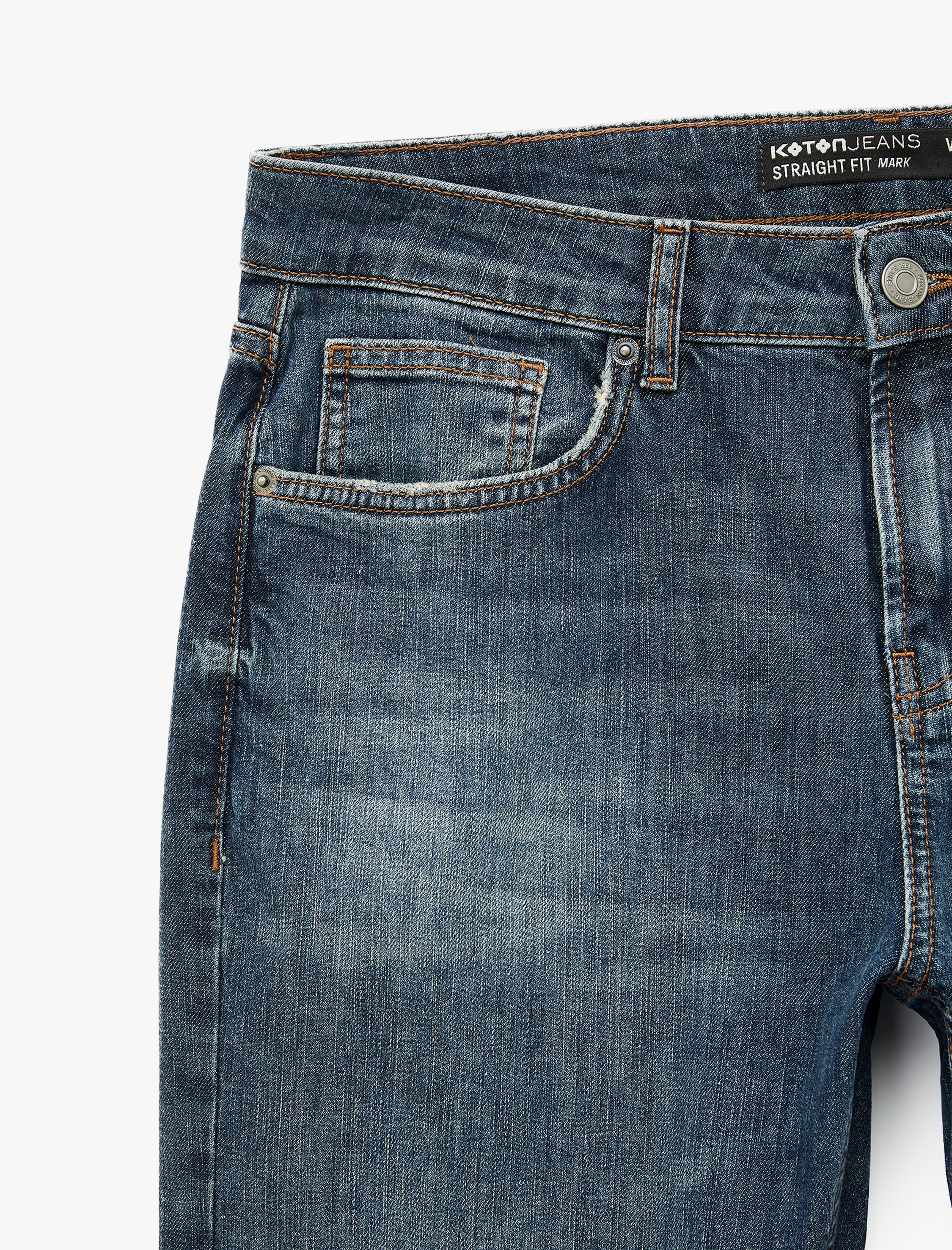   Pamuklu Düz Paça Normal Bel Straight Fit Jean Pantolon - Mark Jean