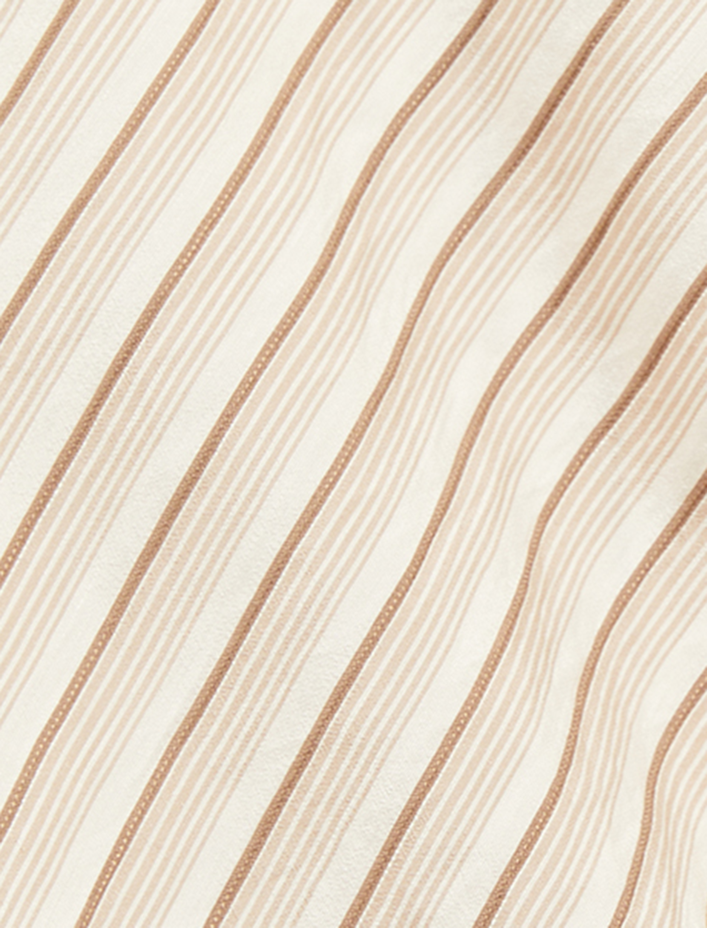   Uzun Kollu Aksesuarlı Yandan Bağlama Detaylı Kruvaze Çizgili Gömlek