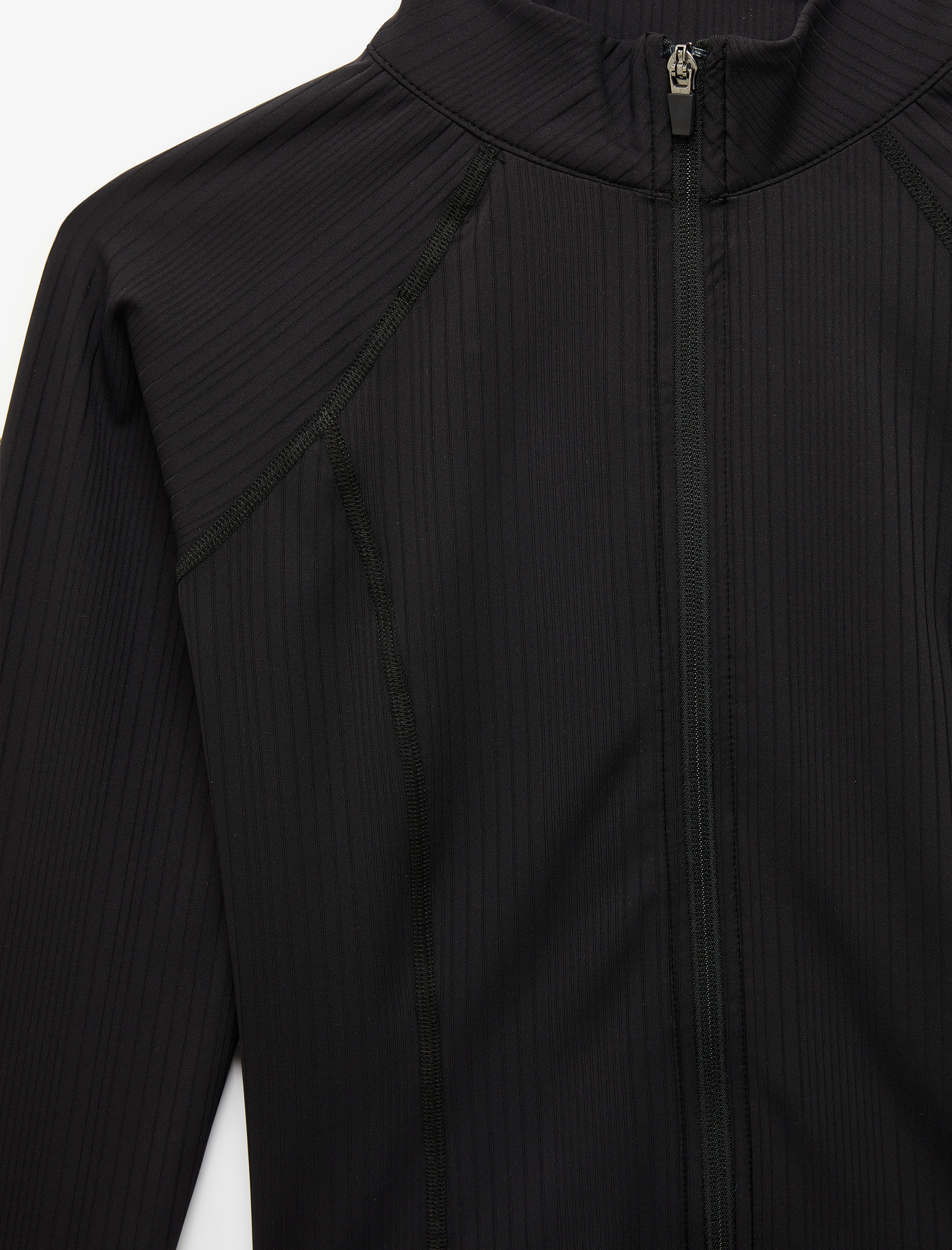   Uzun Kollu Fermuarlı Slim Fit Spor Tişört