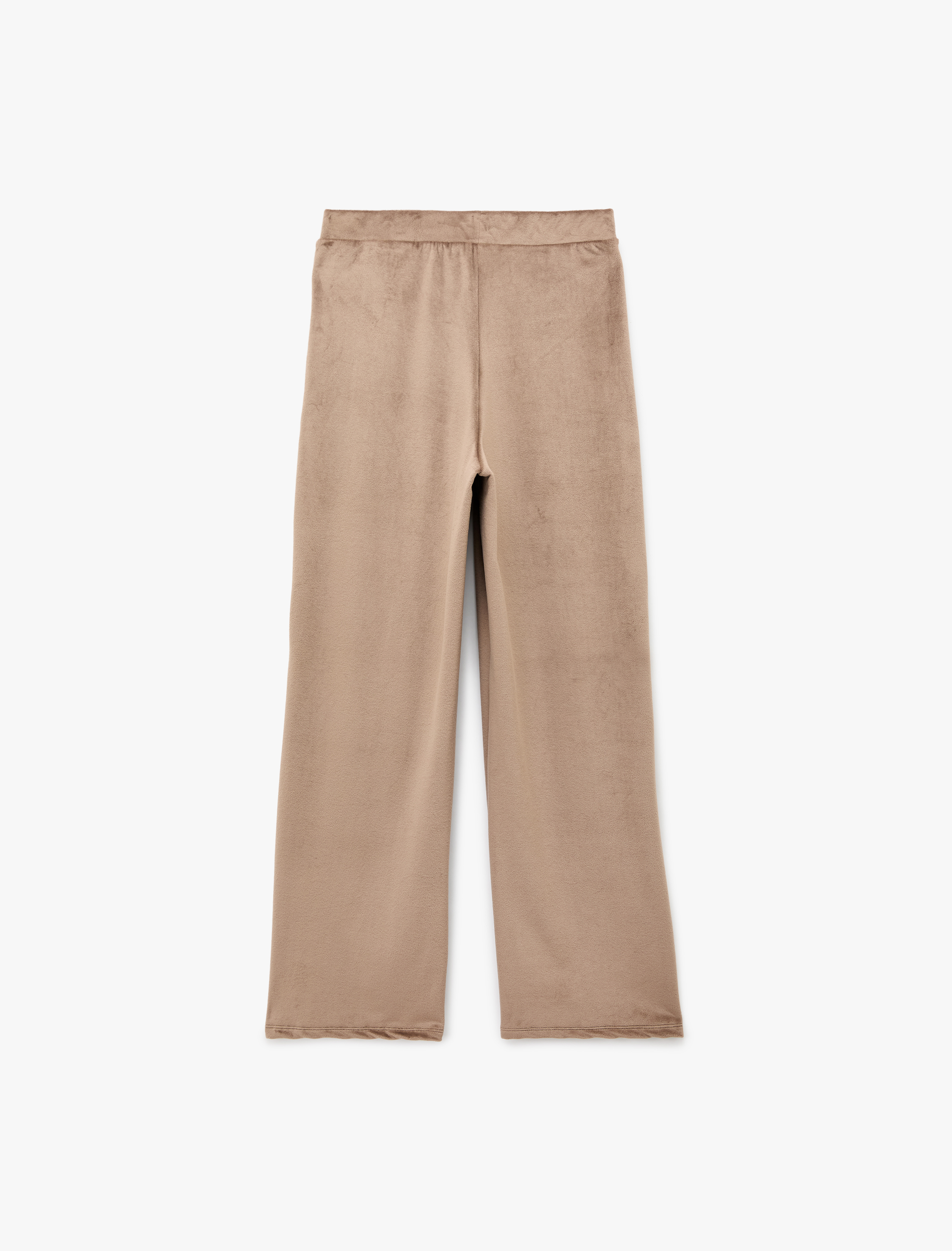   Beli Lastikli Cepli Rahat Kesim Kadife Pijama Altı