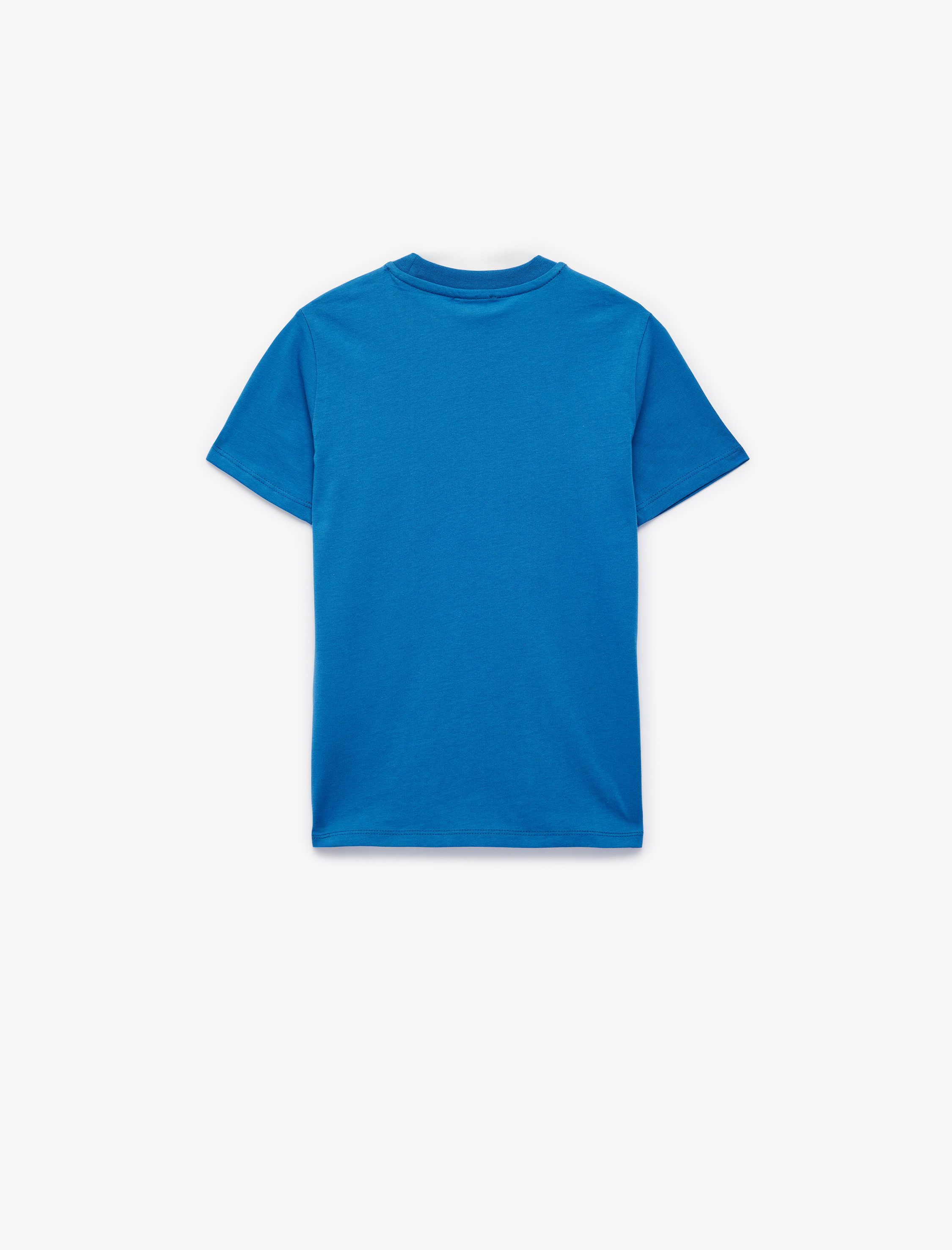  Erkek Çocuk Baskılı Bisiklet Yaka Kısa Kollu Pamuklu Tişört