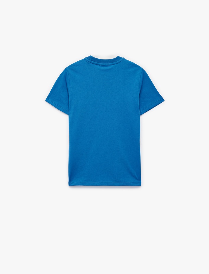 Erkek Çocuk Baskılı Bisiklet Yaka Kısa Kollu Pamuklu Tişört