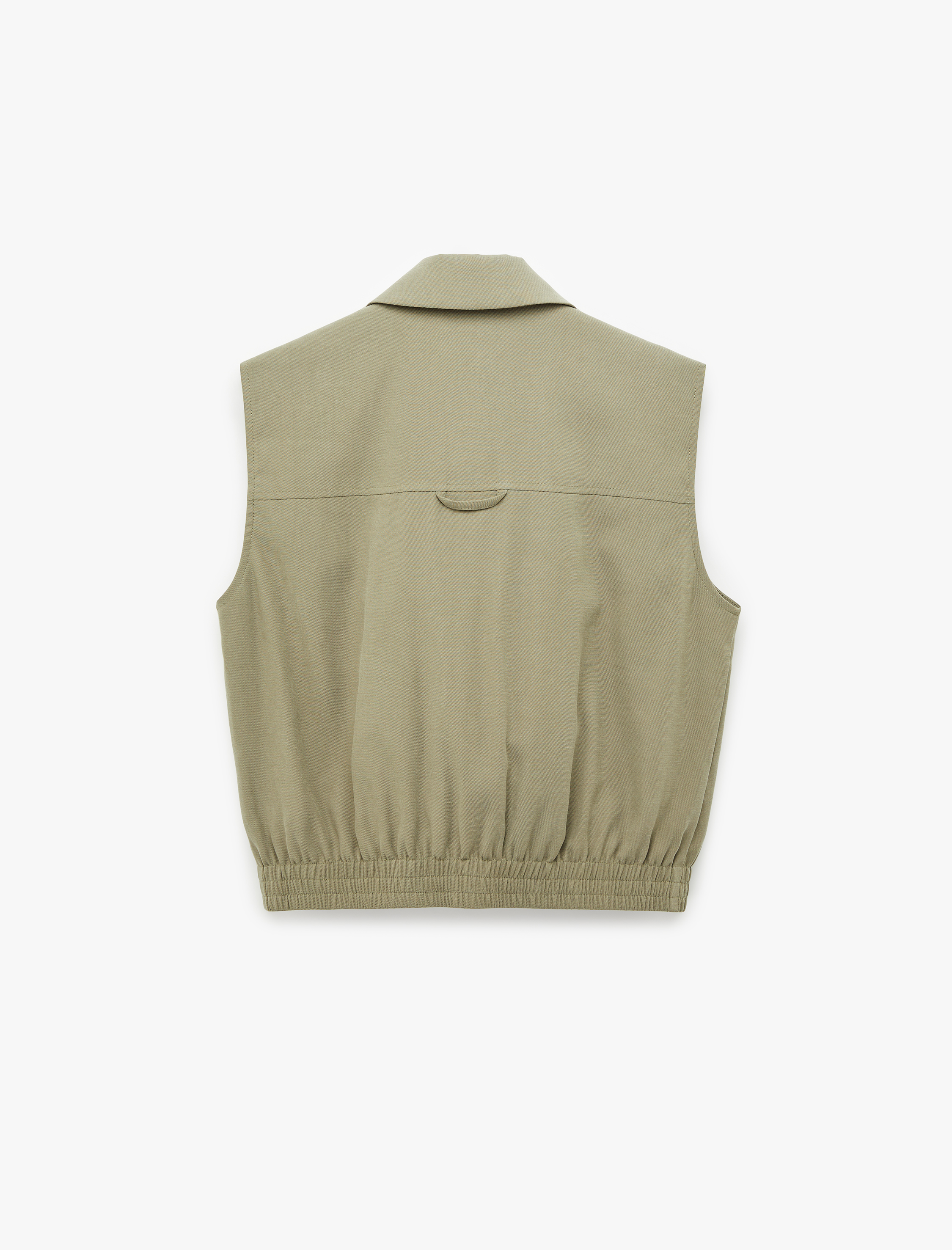   Regular Fit Cepli Fermuarlı Kolsuz Bomber Yelek