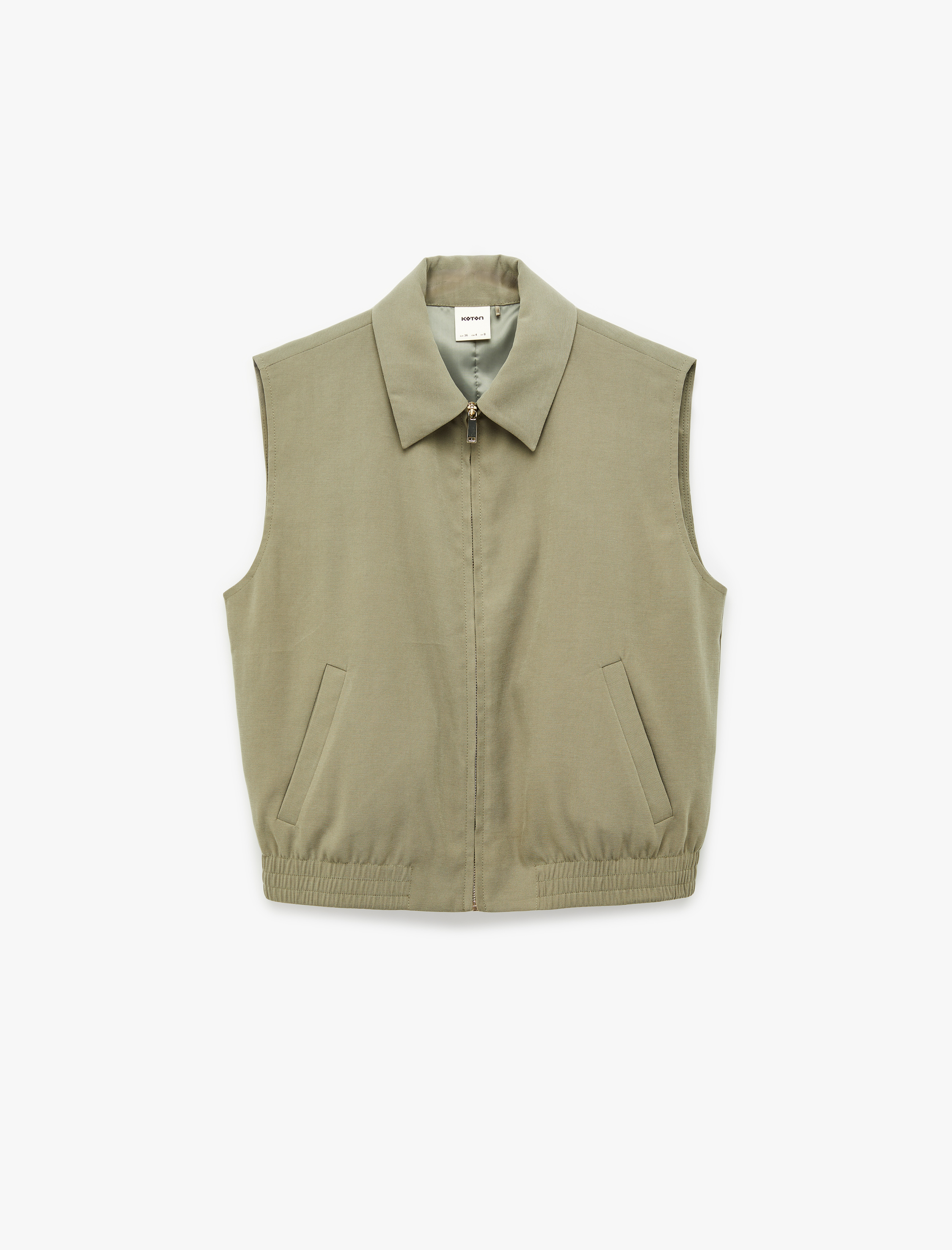   Regular Fit Cepli Fermuarlı Kolsuz Bomber Yelek