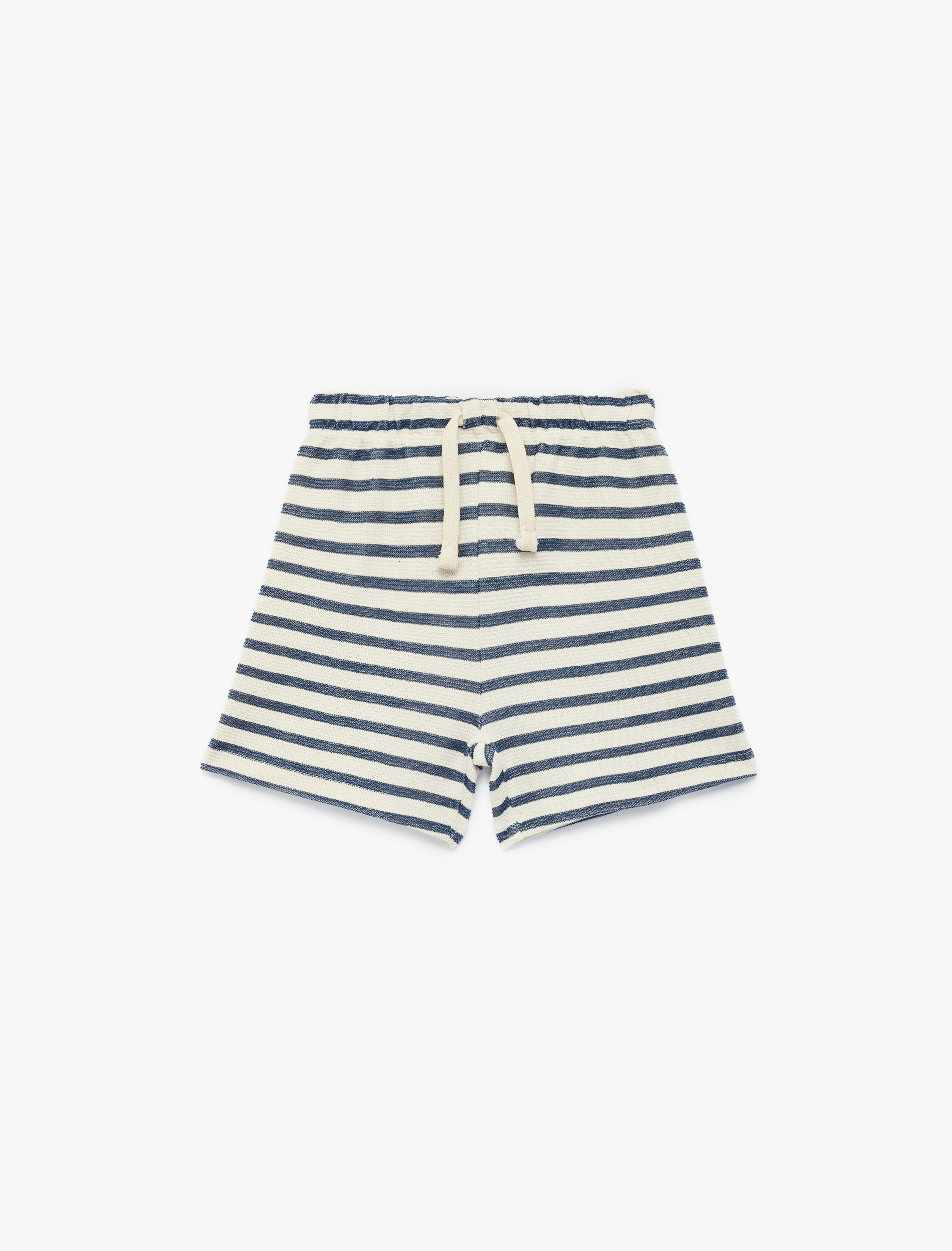  Erkek Bebek Pamuklu Beli Bağcıklı Çizgili Şort
