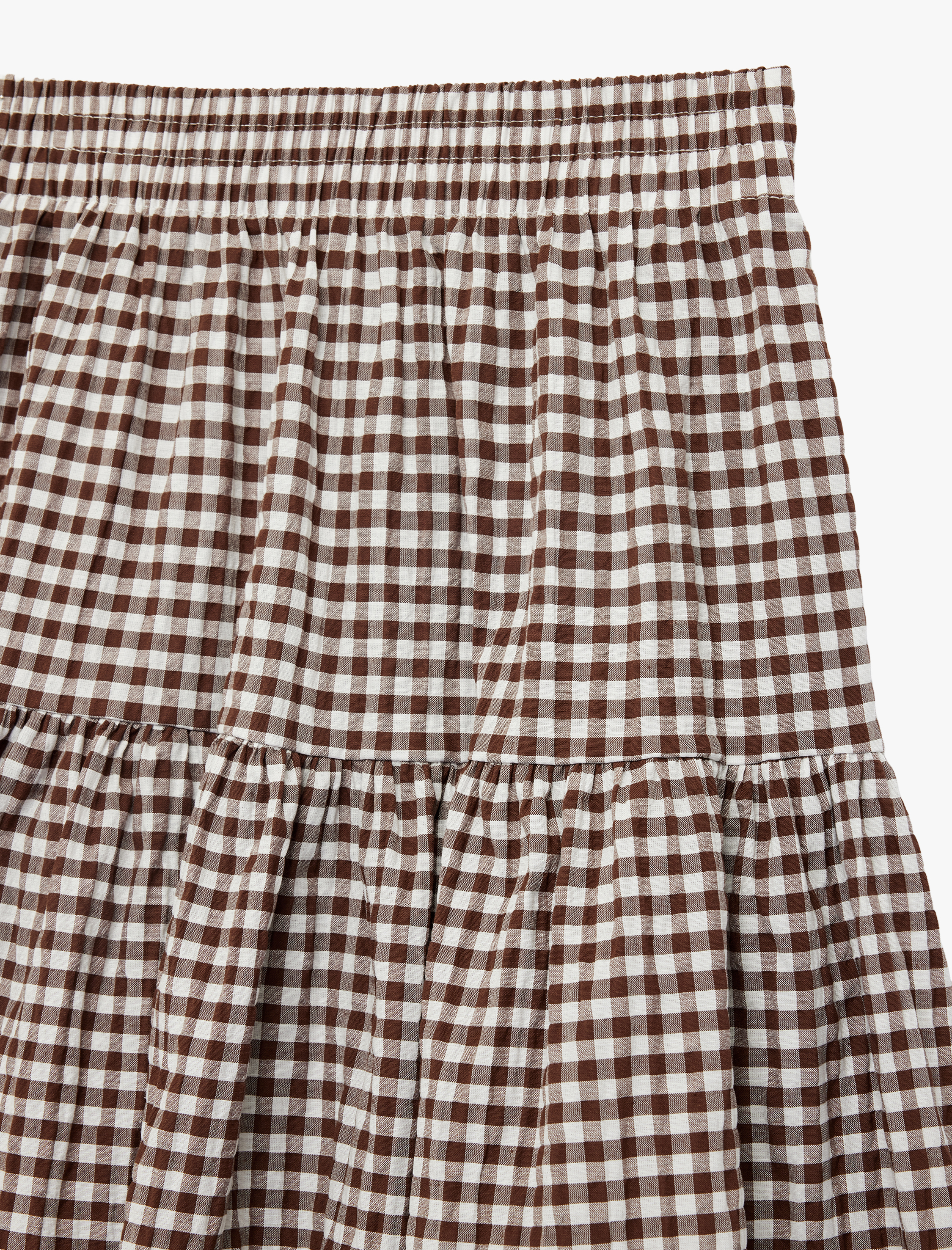  Kız Çocuk Beli Lastikli Kat Kat Pötikareli Diz Altı Etek