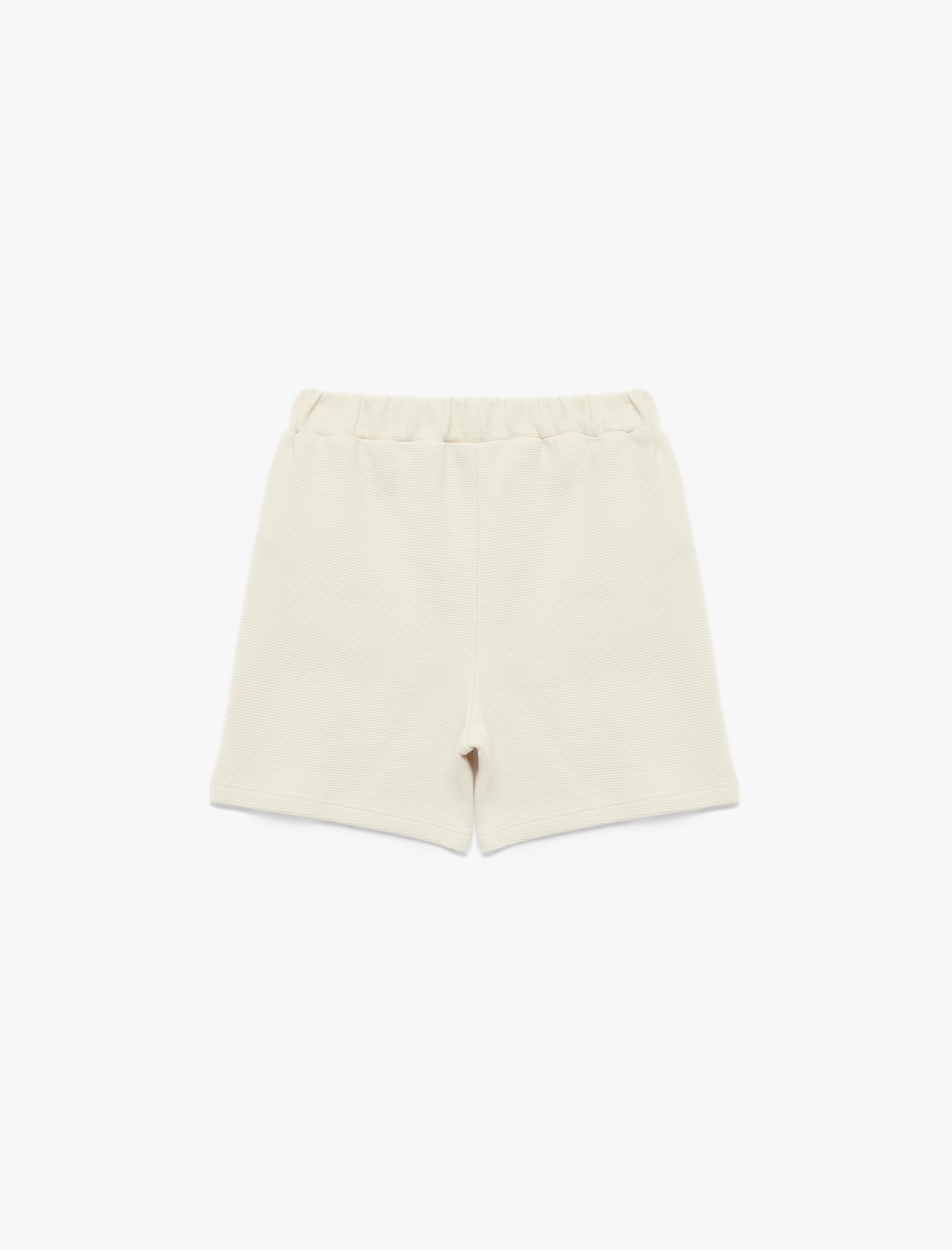  Erkek Bebek Beli Bağcıklı Cep Detaylı Pamuklu Şort