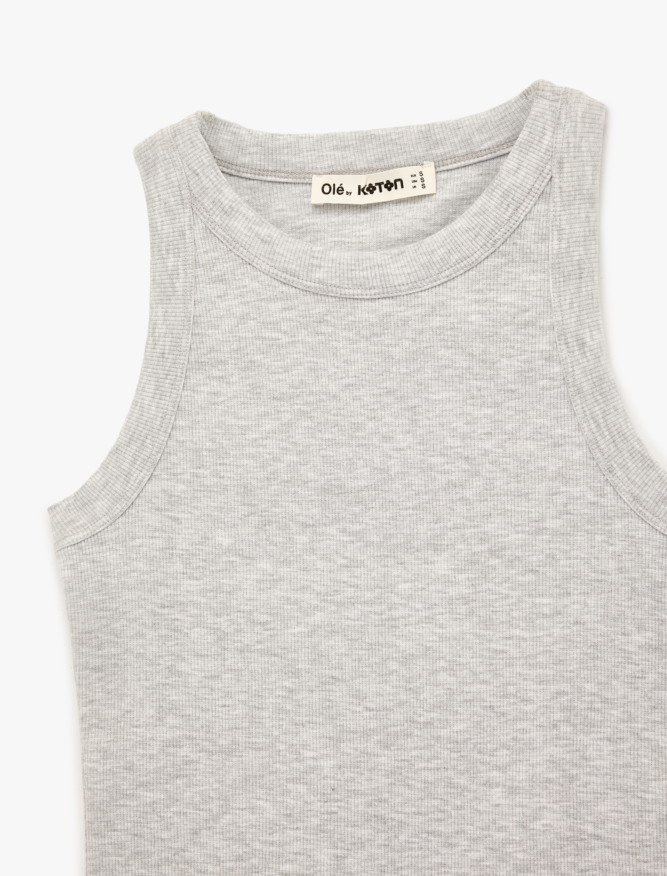   Slim Fit Kolsuz Halter Yaka Bluz