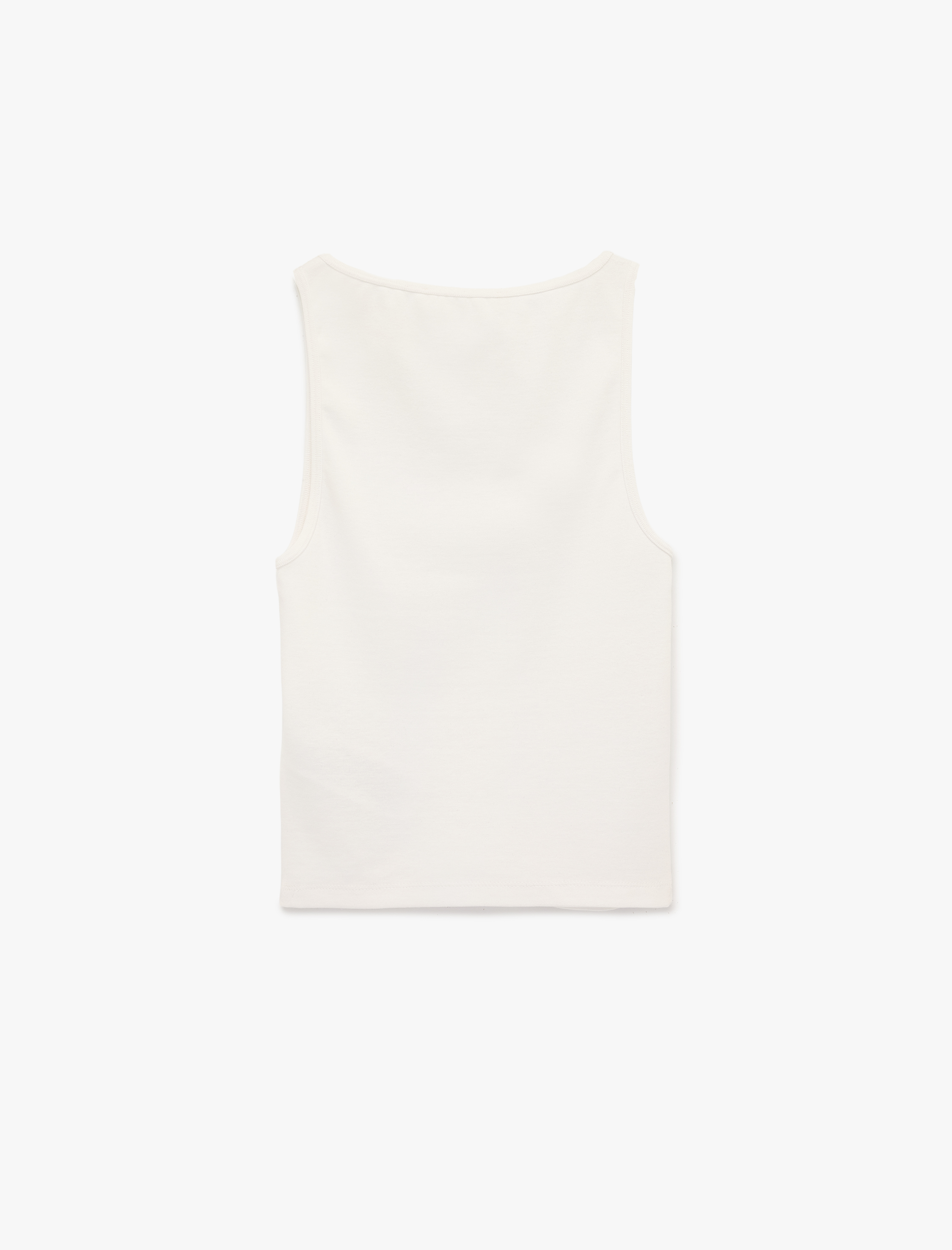   Slim Fit Kayık Yaka Modal Karışımlı Kolsuz Atlet