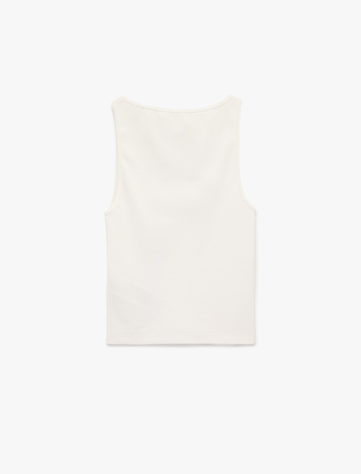  Slim Fit Kayık Yaka Modal Karışımlı Kolsuz Atlet