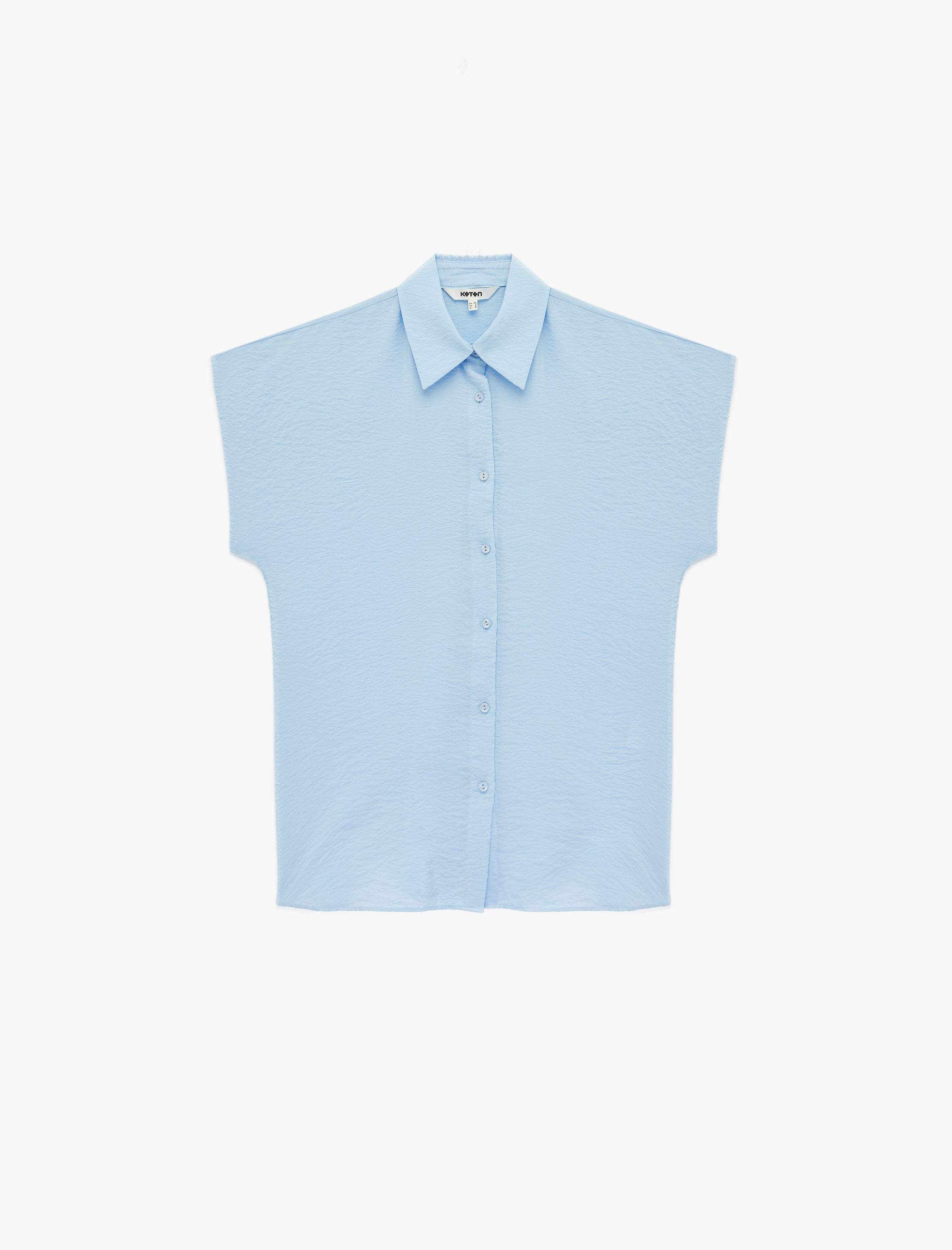   Regular Fit Kap Kol Düğmeli Klasik Yaka Viskon Gömlek