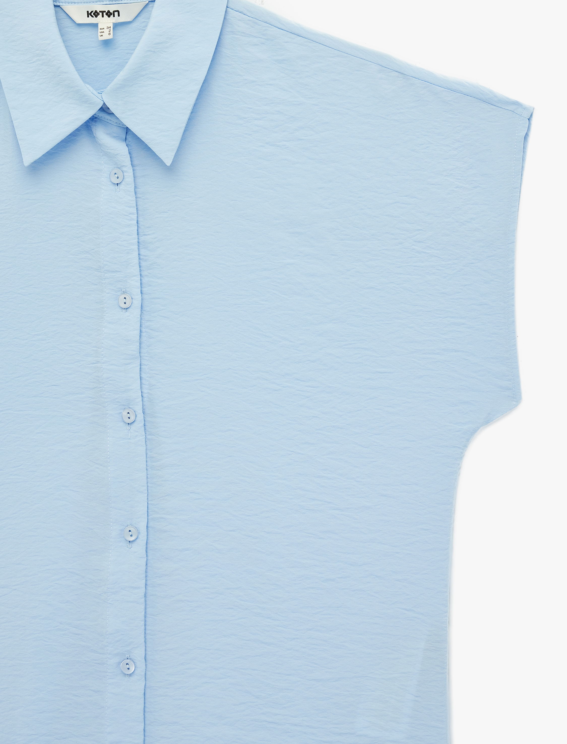   Regular Fit Kap Kol Düğmeli Klasik Yaka Viskon Gömlek