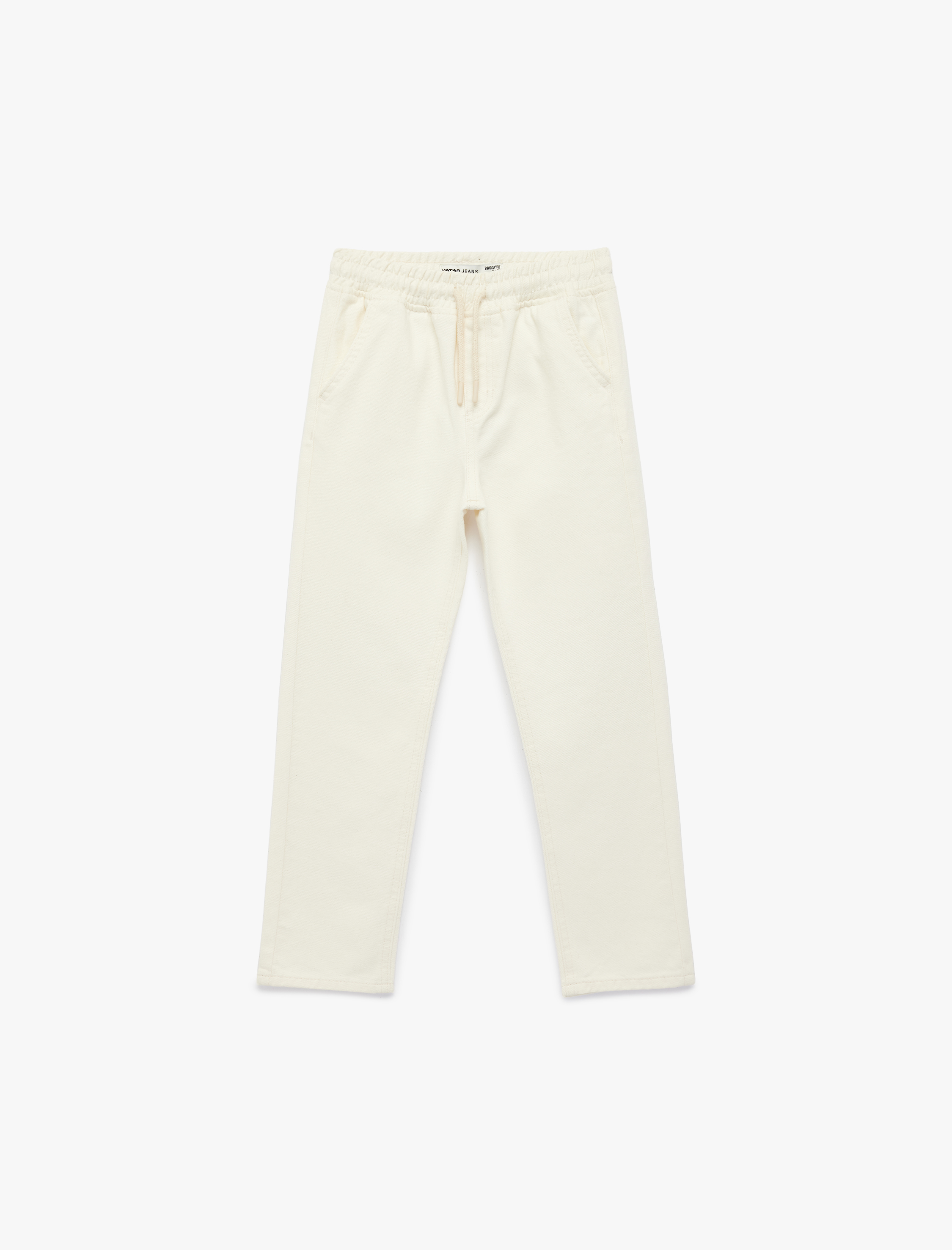  Erkek Çocuk Pamuklu Cep Detaylı Oversize Denim Pantolon