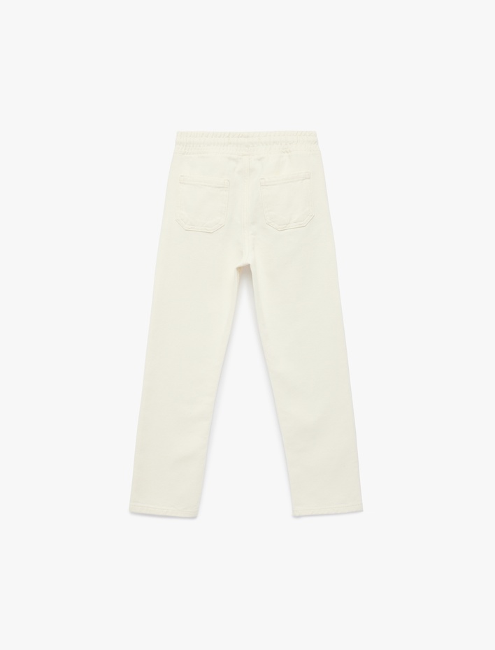 Erkek Çocuk Pamuklu Cep Detaylı Oversize Denim Pantolon