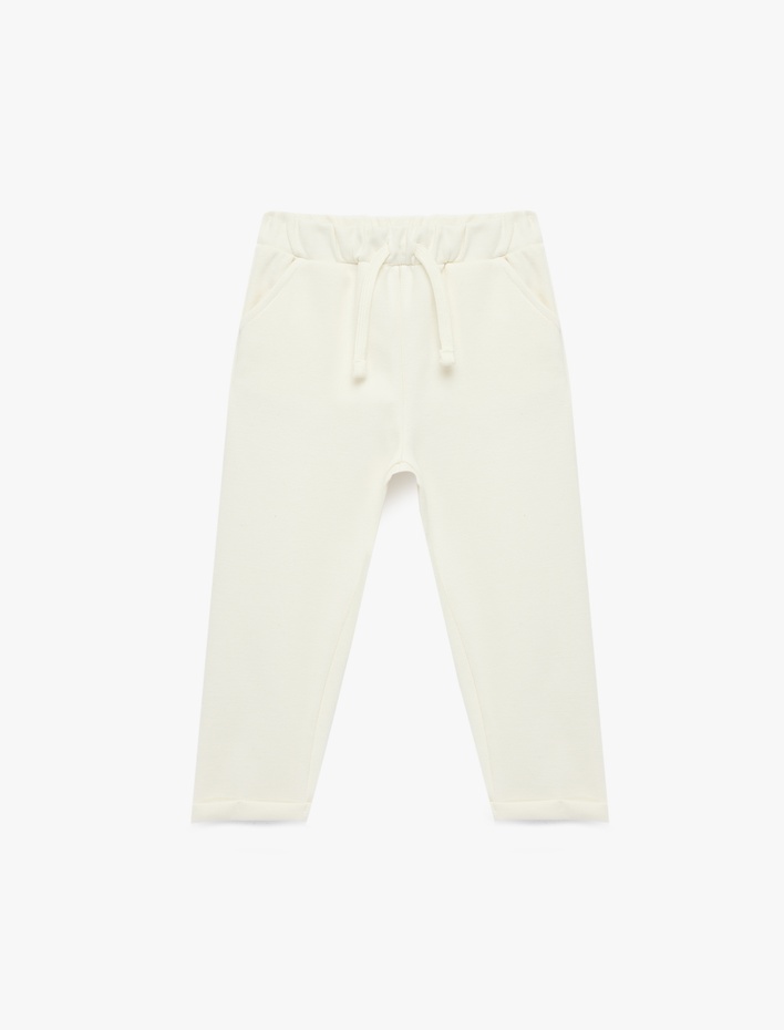 Erkek Bebek Beli Bağcıklı Cep Detaylı Basic Eşofman Altı