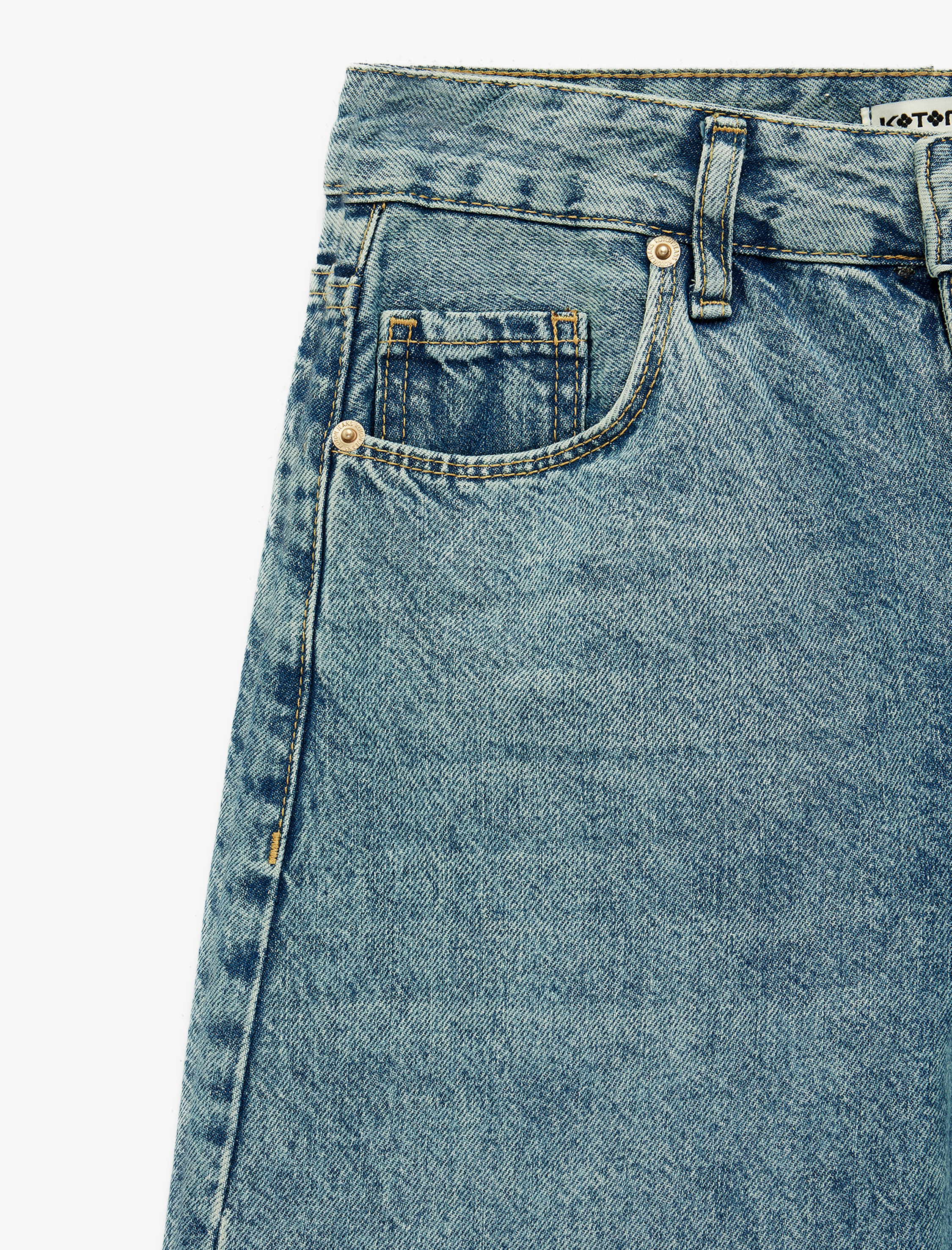   Normal Bel Düz Paça Pamuklu Rahat Kalıp Baggy Jean Pantolon - Baggy Jeans