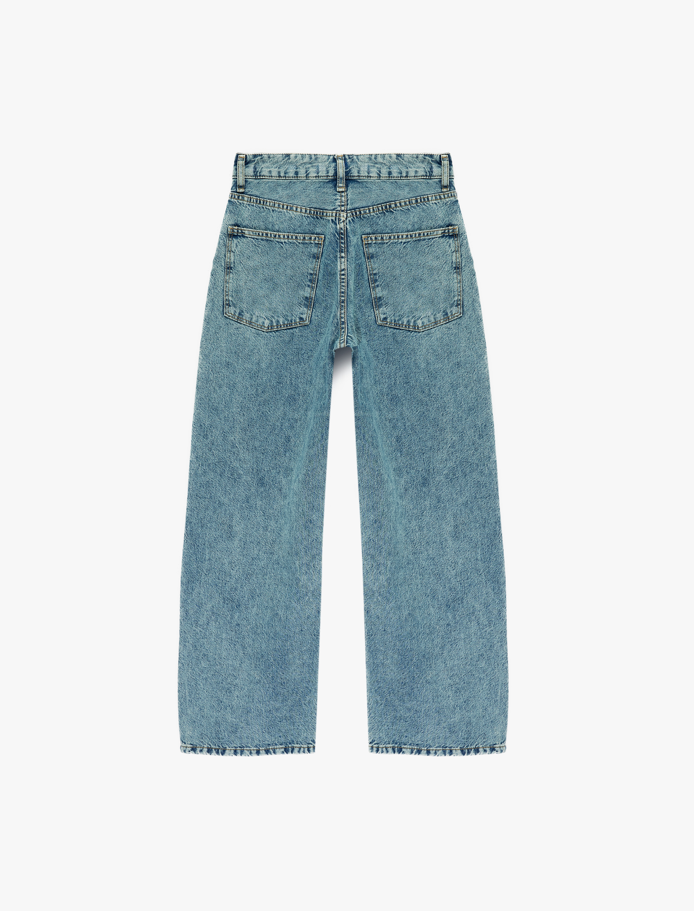   Normal Bel Düz Paça Pamuklu Rahat Kalıp Baggy Jean Pantolon - Baggy Jeans