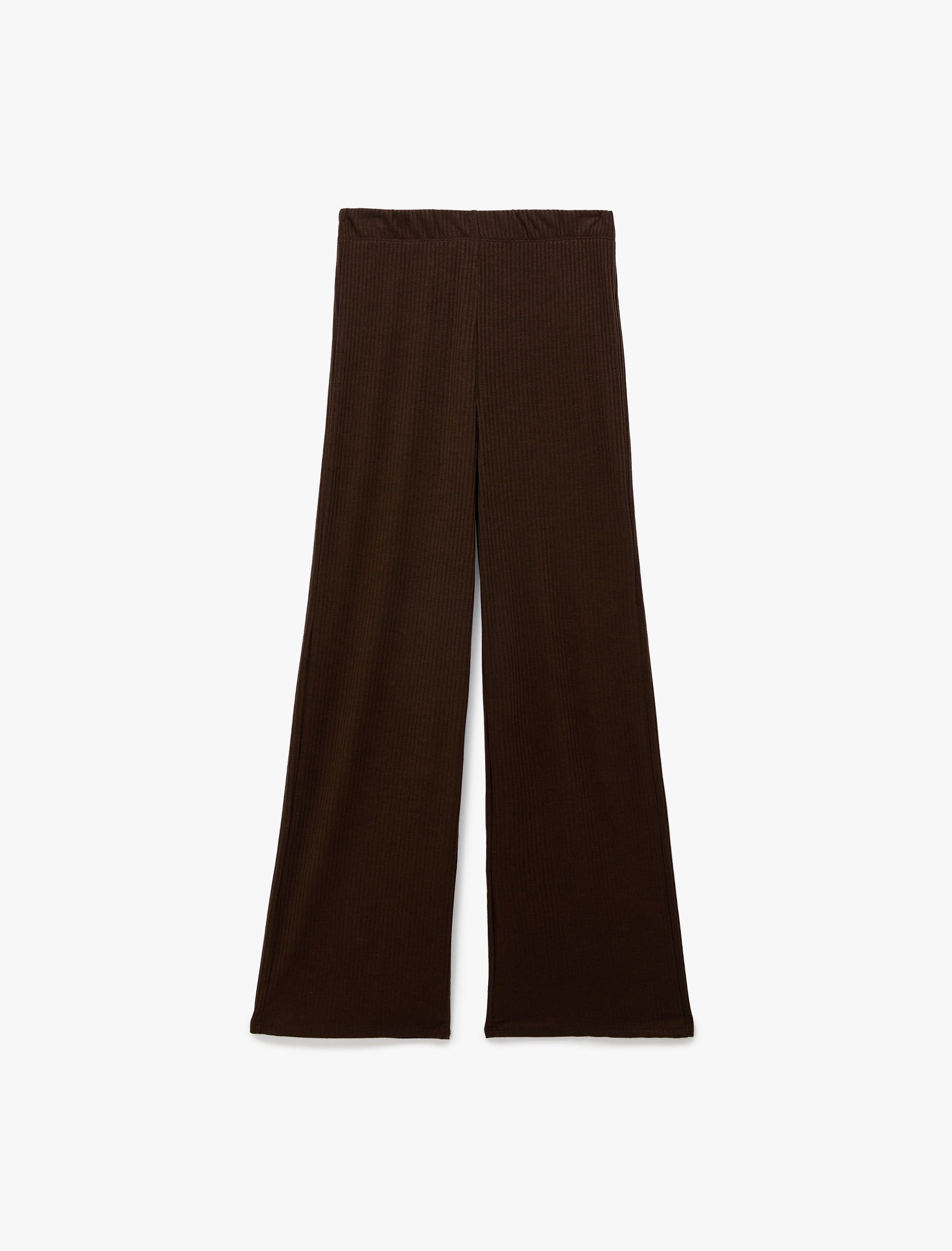   Lastikli Yüksek Bel Viskon Karışımlı Bol Pantolon