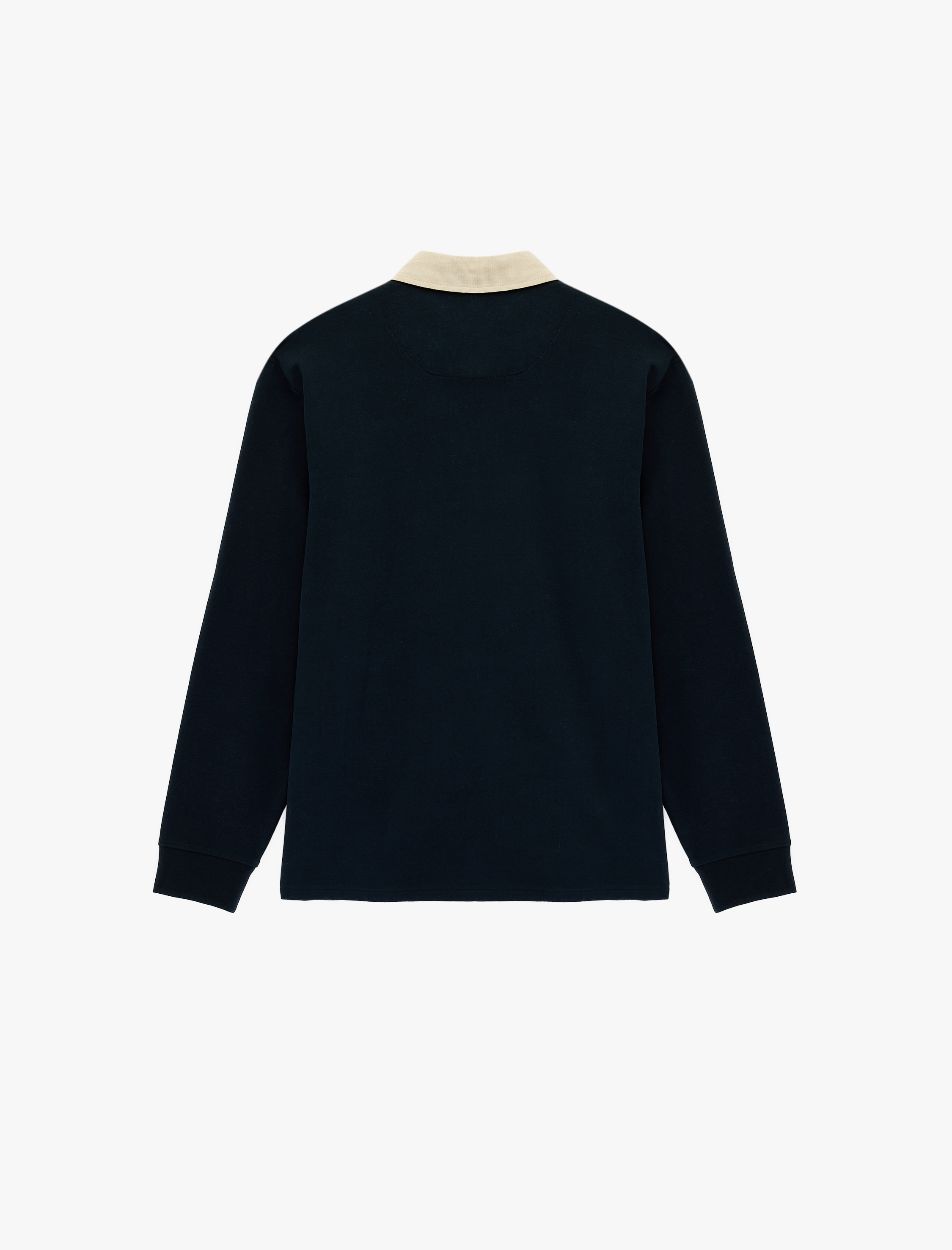   Regular Fit Uzun Kollu Pamuklu Renk Kontrastlı Düğmeli Polo Yaka Sweatshirt