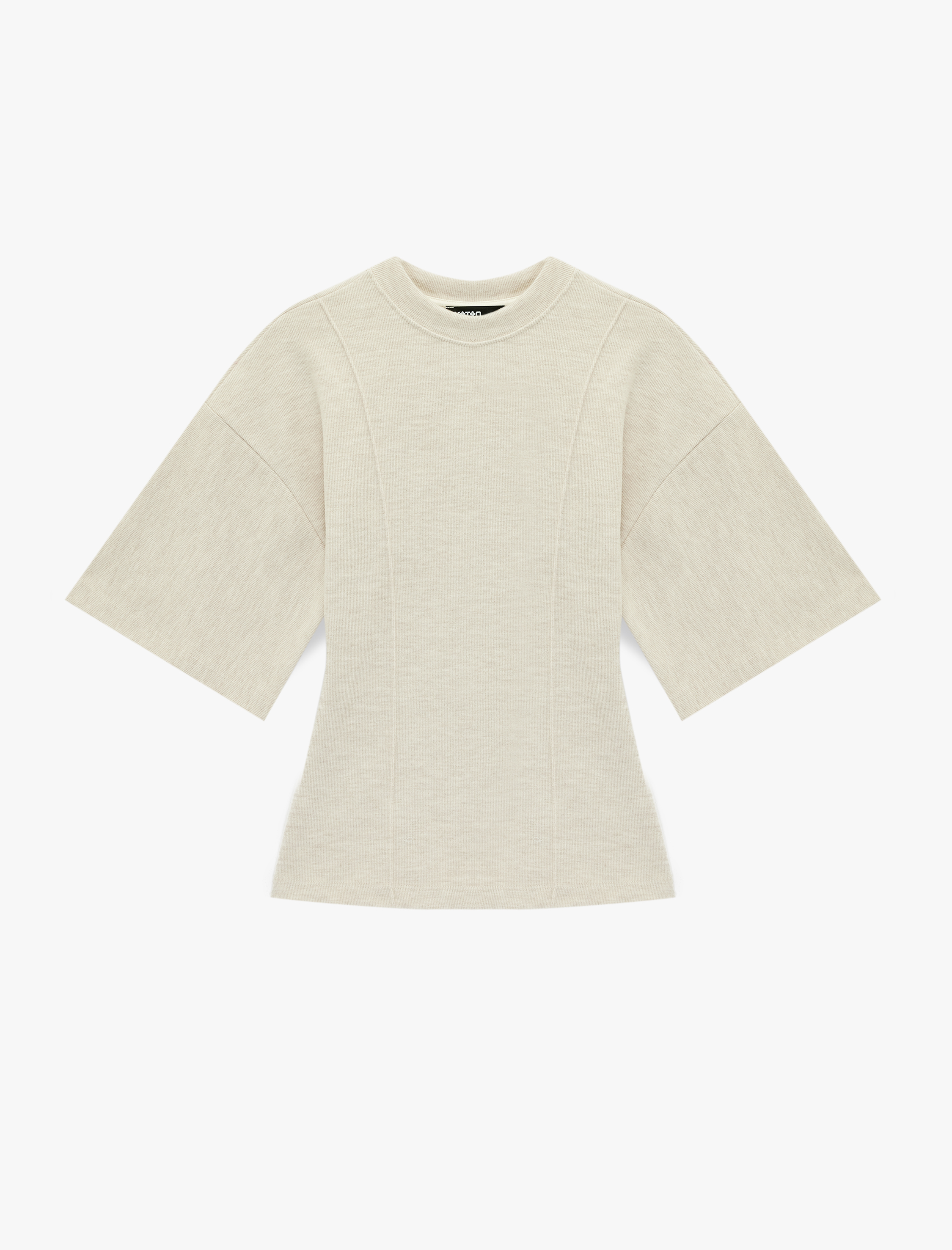   Slim Fit Geniş Kısa Kollu Bisiklet Yaka Peplum Tişört