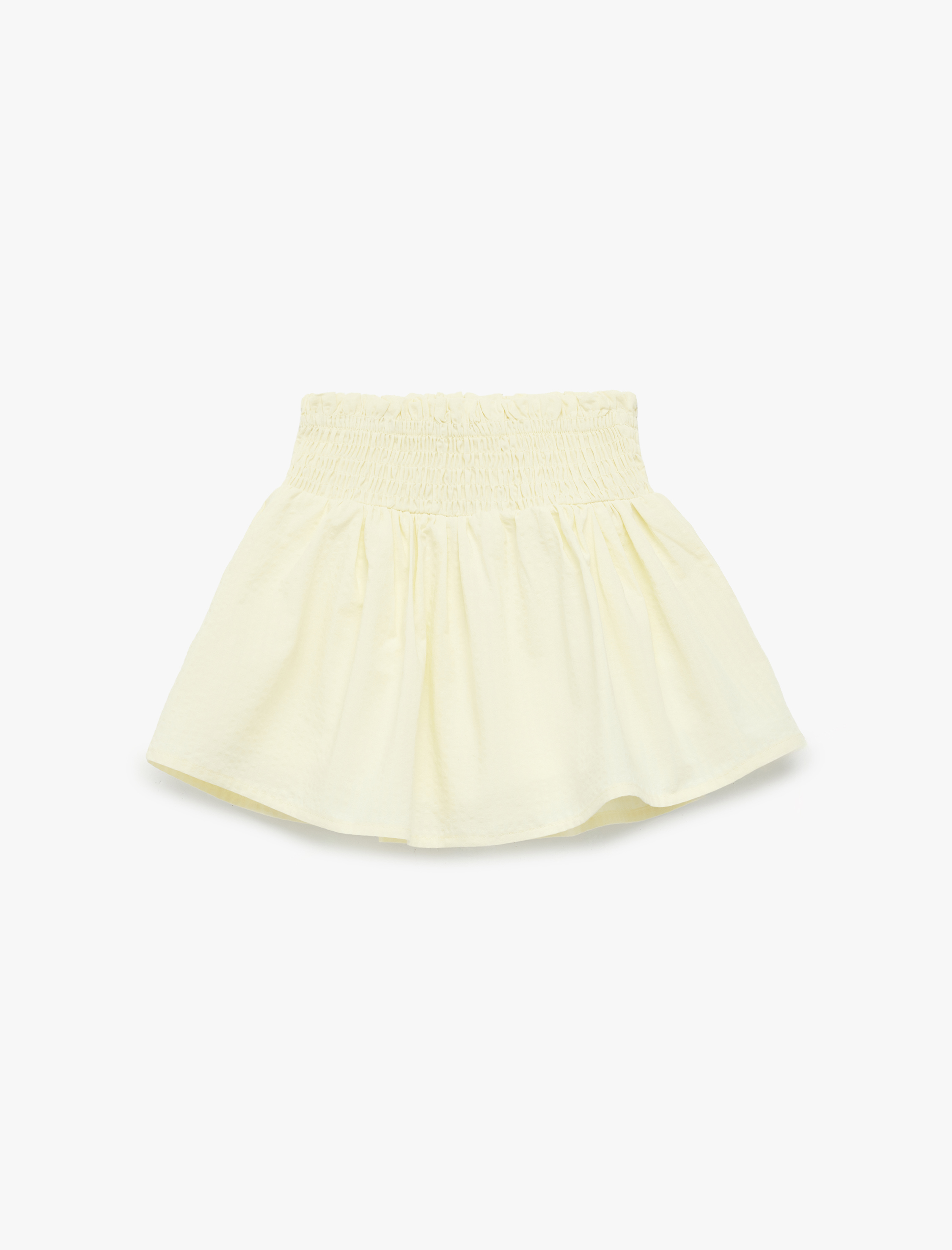  Kız Bebek Viskon Karışımlı Pamuklu  Gipe Detaylı A Kesim Yüksek Bel Pileli Etek