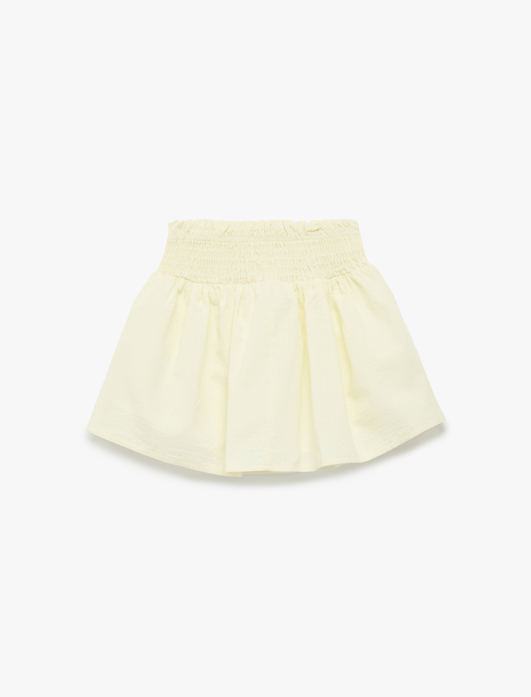  Kız Bebek Viskon Karışımlı Pamuklu  Gipe Detaylı A Kesim Yüksek Bel Pileli Etek