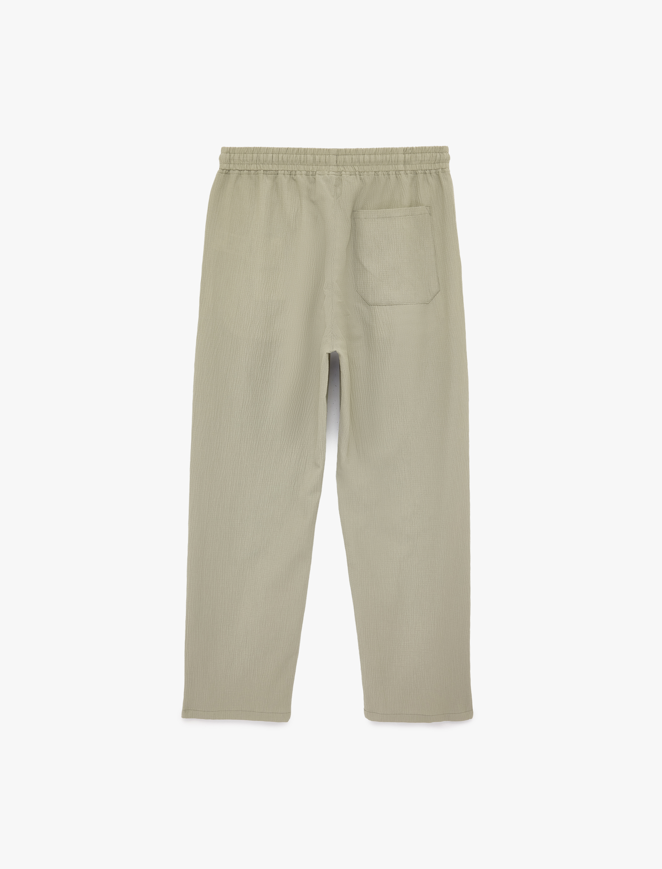   Regular Fit Cepli Krinkıl Beli Bağcıklı Chino Pantolon