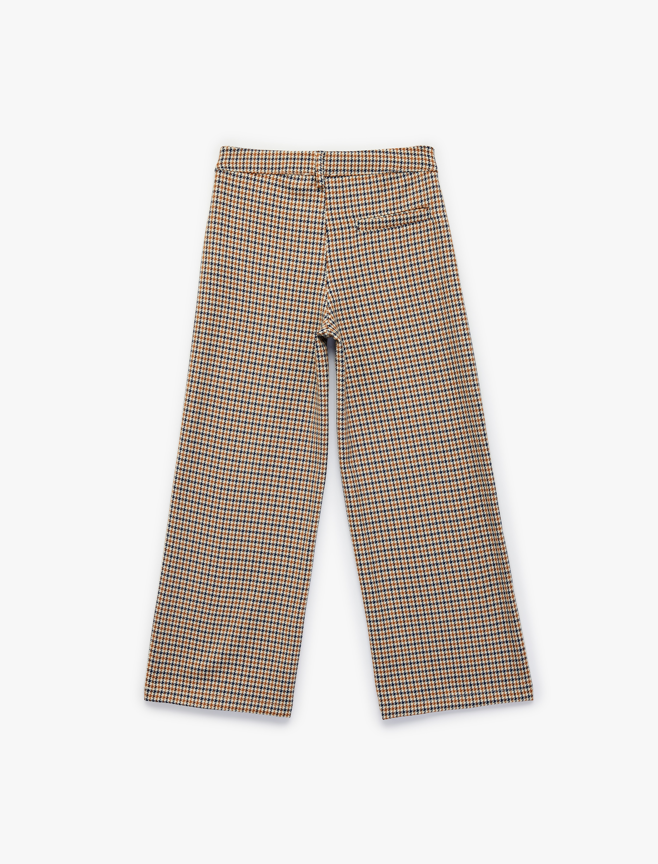  Kız Çocuk Yüksek Bel Viskon Karışımlı Geniş Paça Pantolon