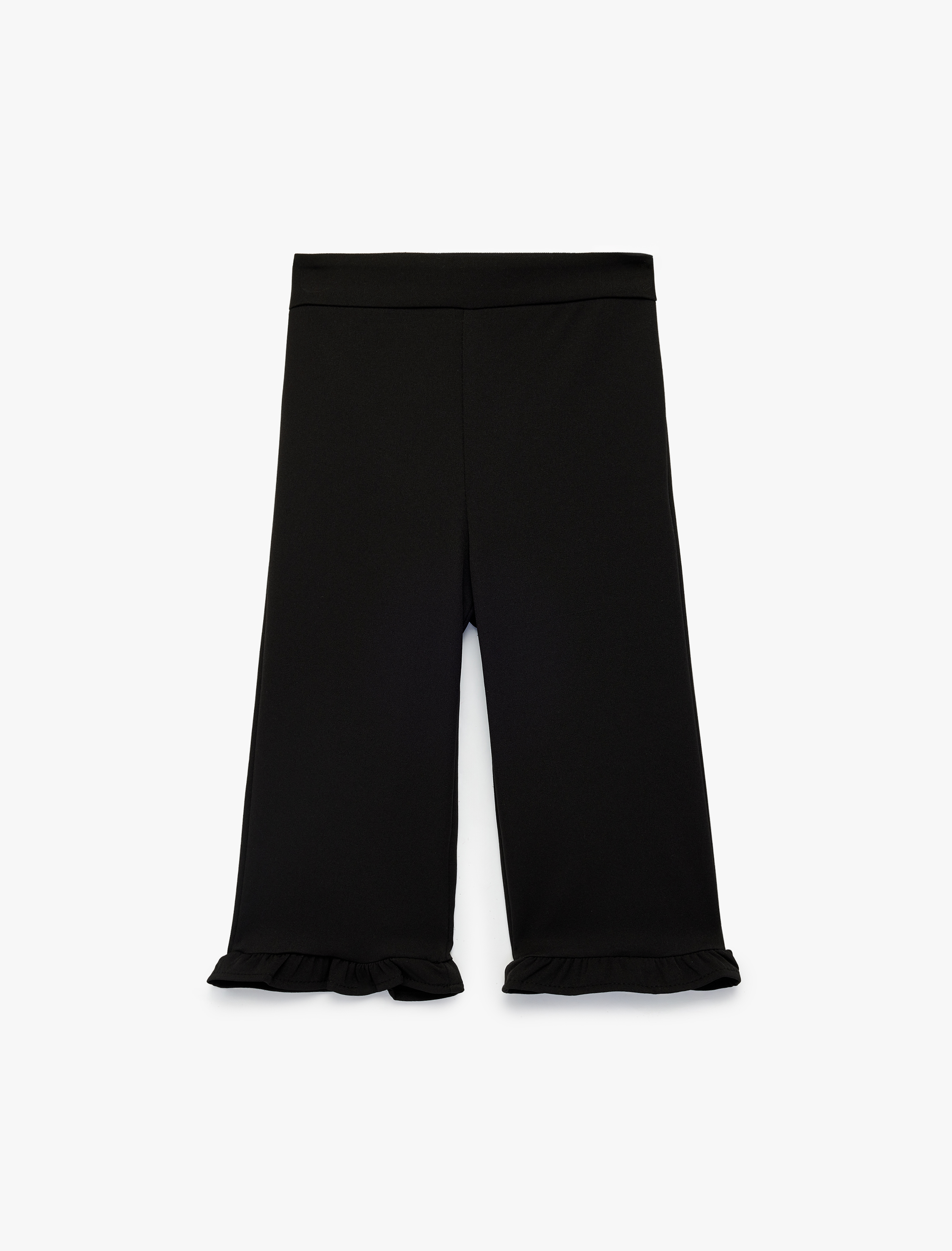  Kız Bebek Fırfır Detaylı Beli Lastikli Pantolon