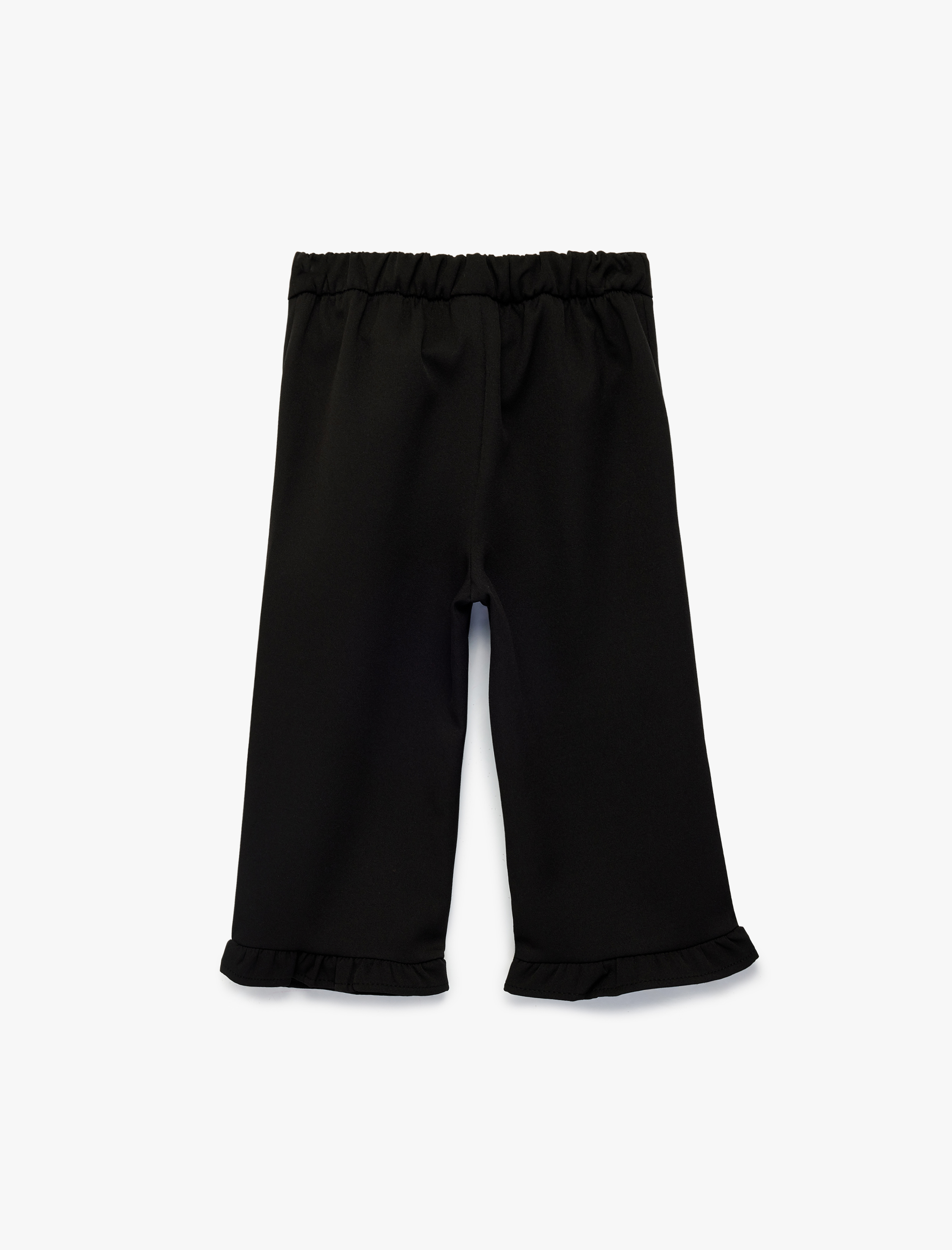  Kız Bebek Fırfır Detaylı Beli Lastikli Pantolon