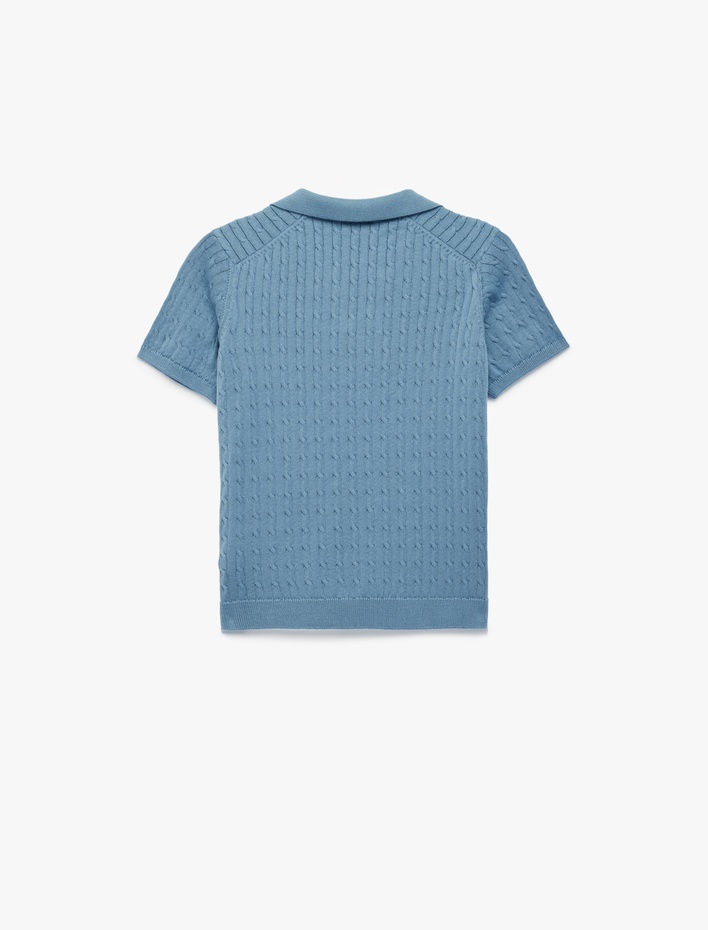 Erkek Çocuk Pamuklu Kısa Kollu Polo Yaka Triko Tişört