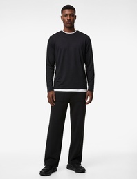 Rahat Kalıp Cepli Geniş Paça Scuba Kumaş Spor Eşofman Altı