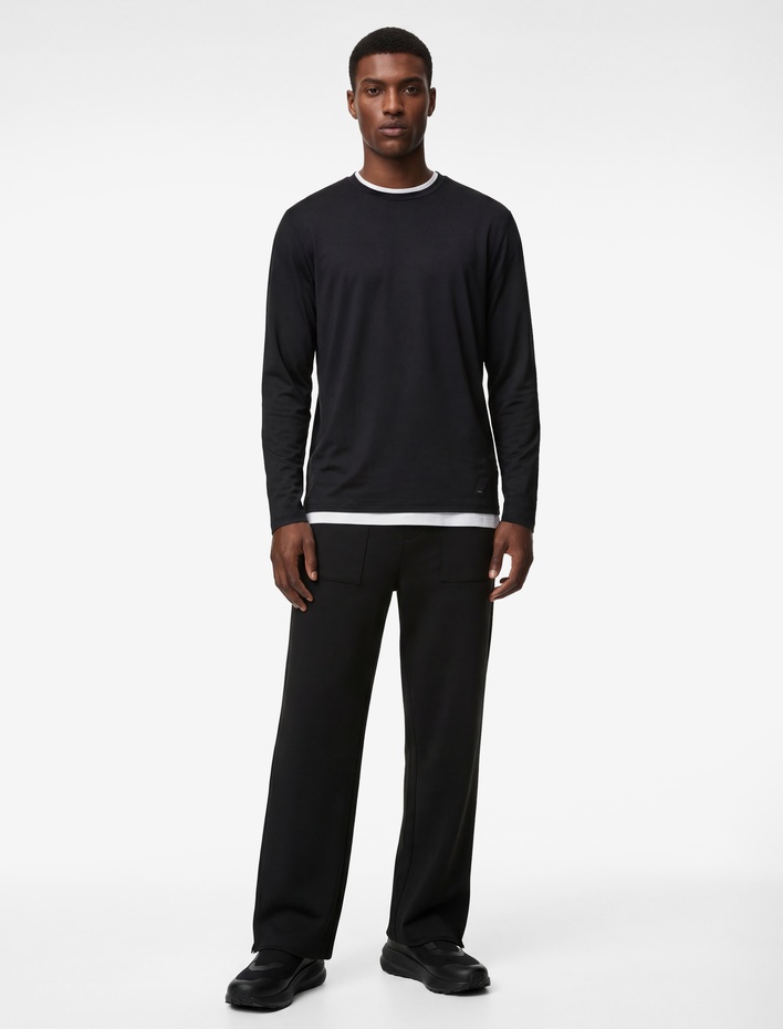  Rahat Kalıp Cepli Geniş Paça Scuba Kumaş Spor Eşofman Altı