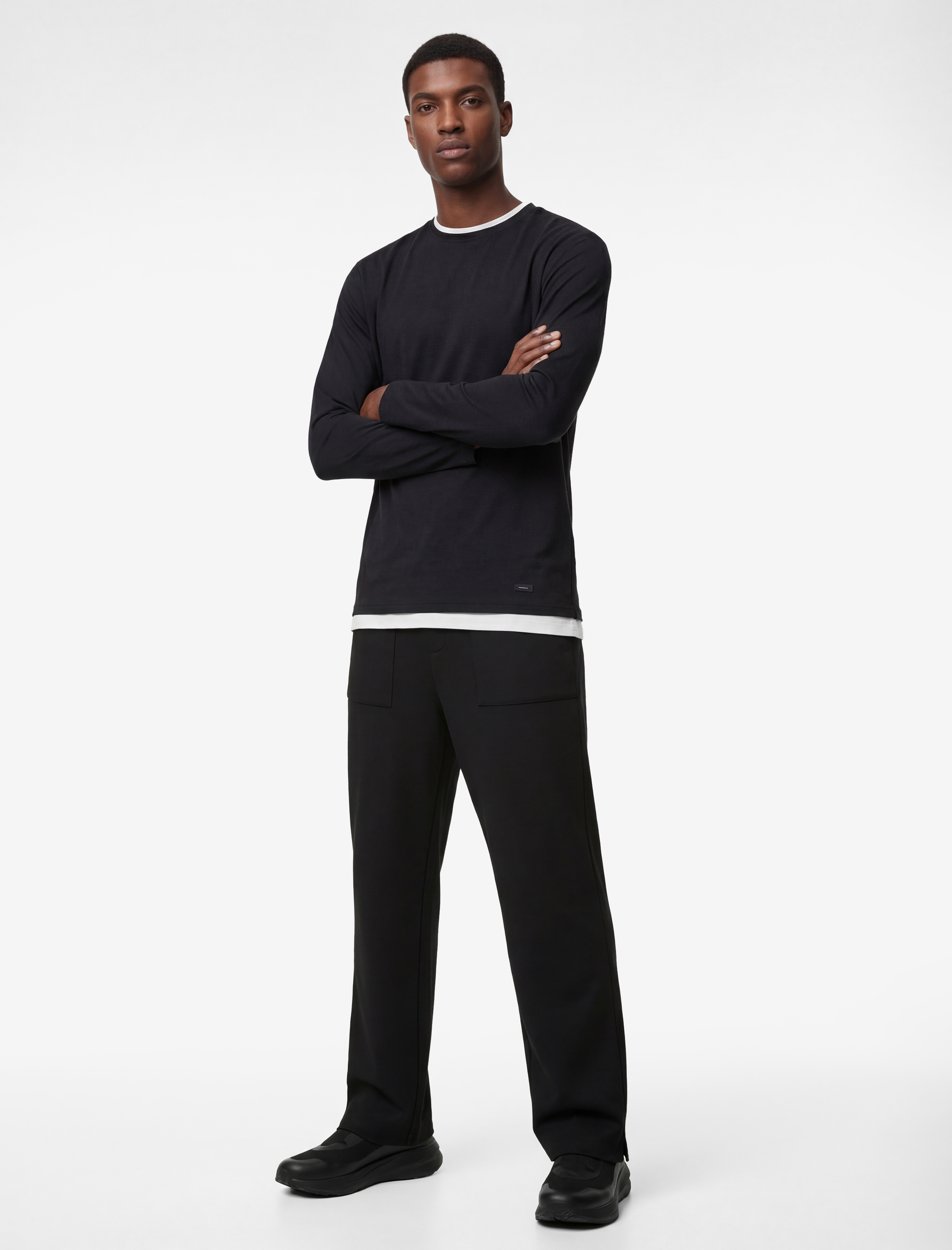   Rahat Kalıp Cepli Geniş Paça Scuba Kumaş Spor Eşofman Altı