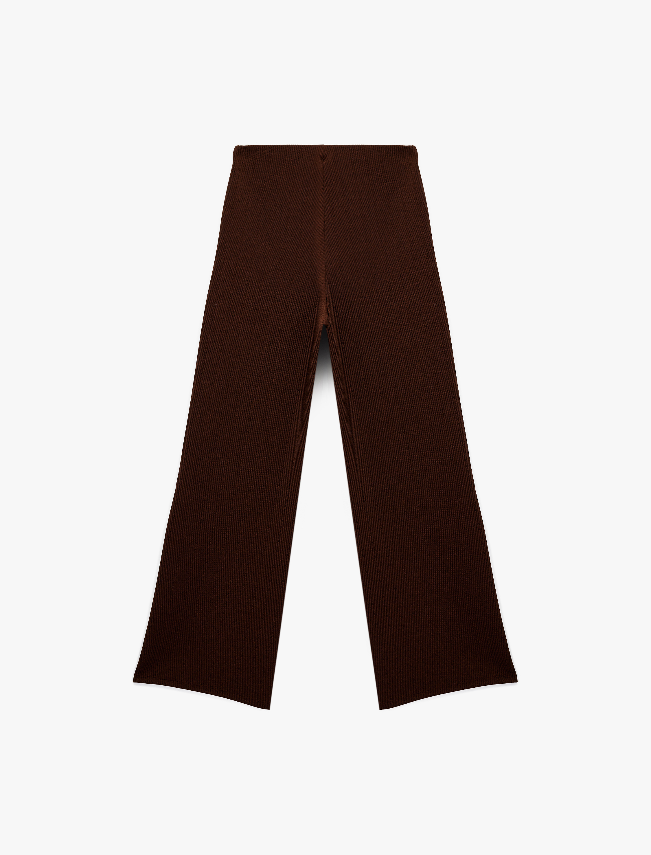   Normal Bel Uzun Düz Geniş Paça Pantolon