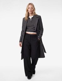 Trenç Kaban Uzun Kollu Cepli Kruvaze Kemerli