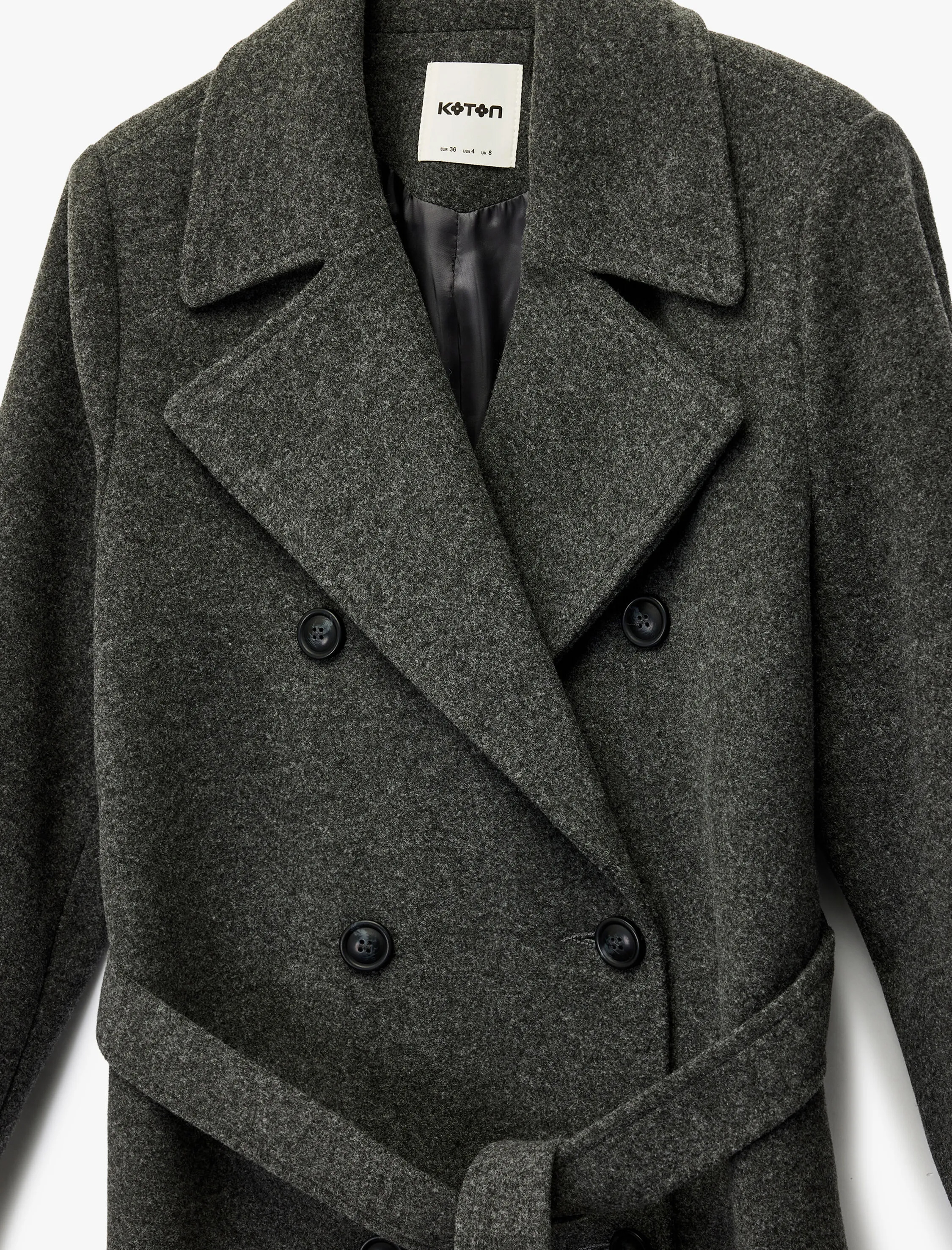   Trenç Kaban Uzun Kollu Cepli Kruvaze Kemerli