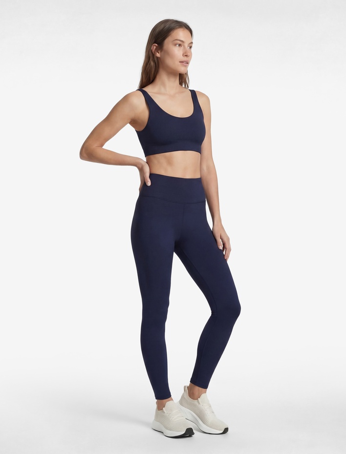  Yüksek Bel Dikiş Detaylı Skinny Spor Tayt