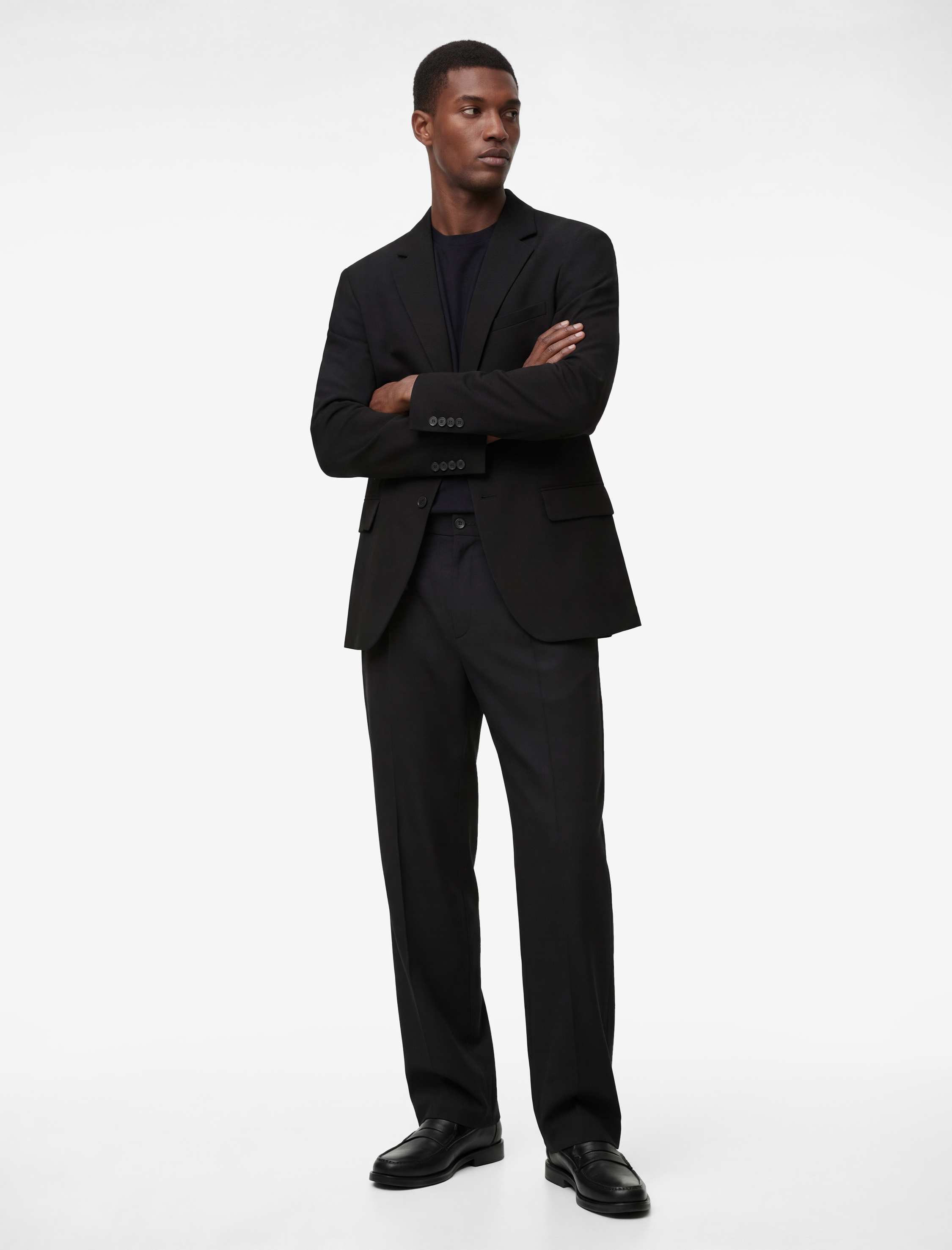   Uzun Kollu Kapaklı Cepli Düğmeli Slim Fit Mono Yaka Blazer Ceket