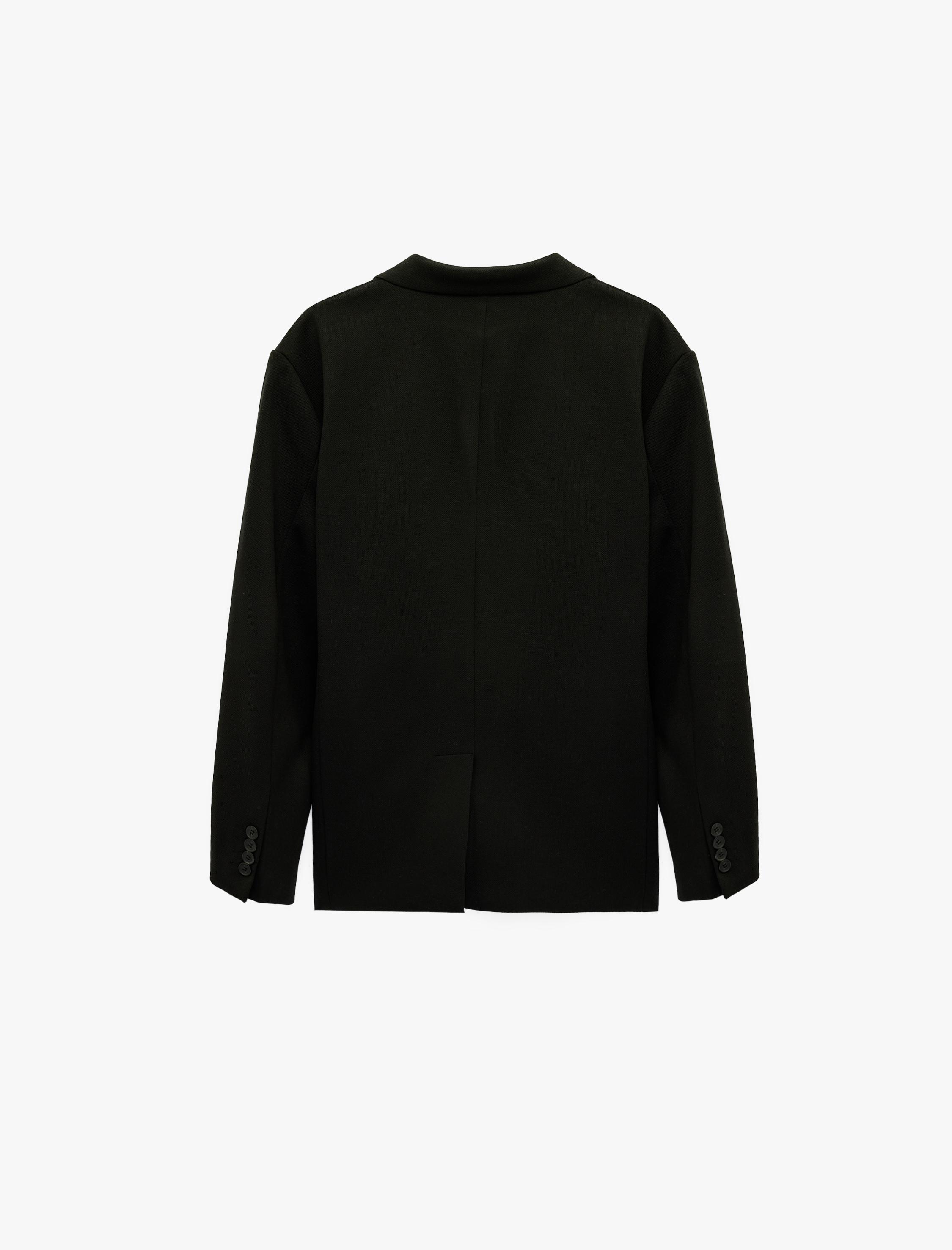   Uzun Kollu Kapaklı Cepli Düğmeli Slim Fit Mono Yaka Blazer Ceket