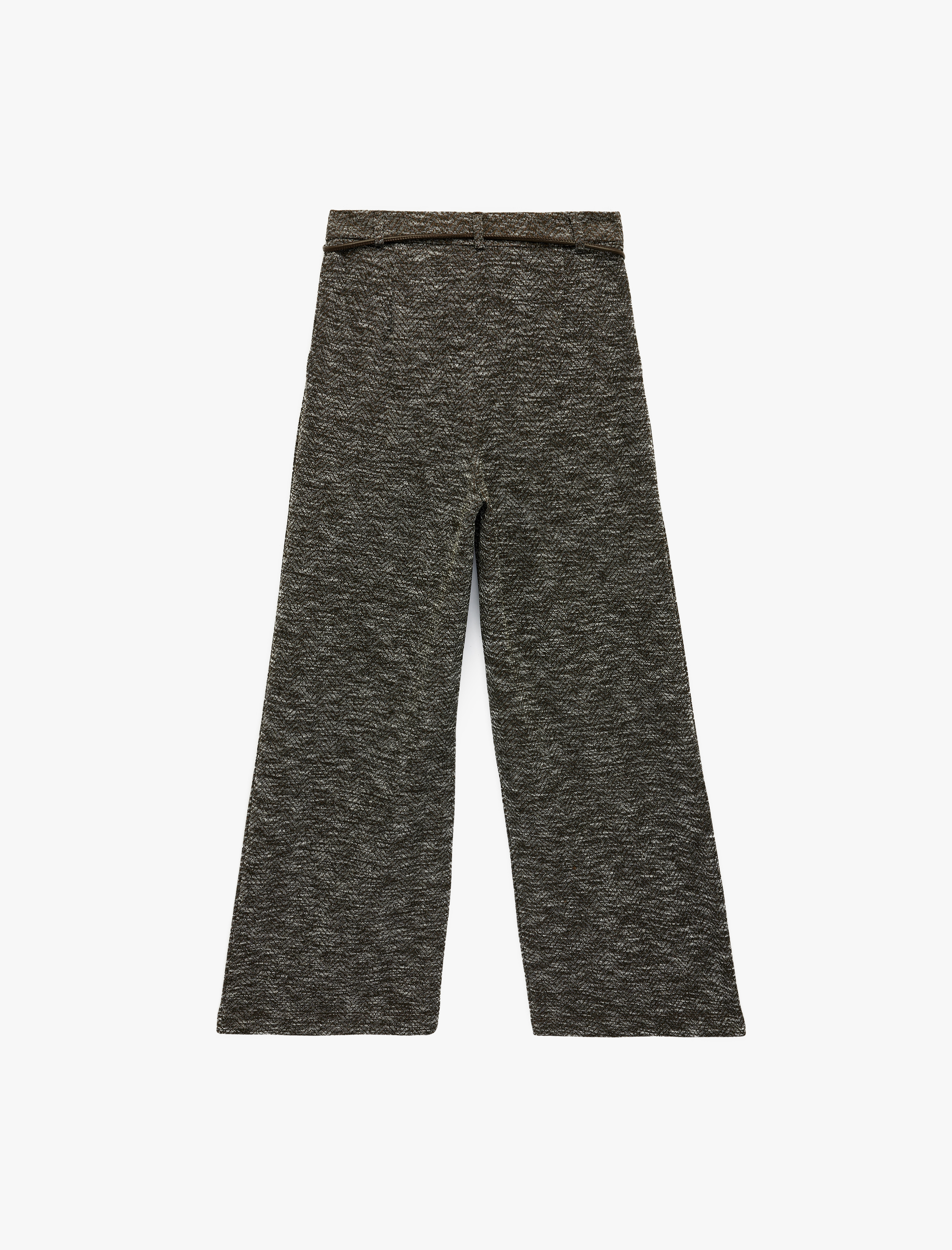   Desenli Kemer Detaylı Cepli Dokulu Pantolon