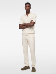 Rahat Kalıp Cepli Viskon Karışımlı Pileli Kumaş Pantolon