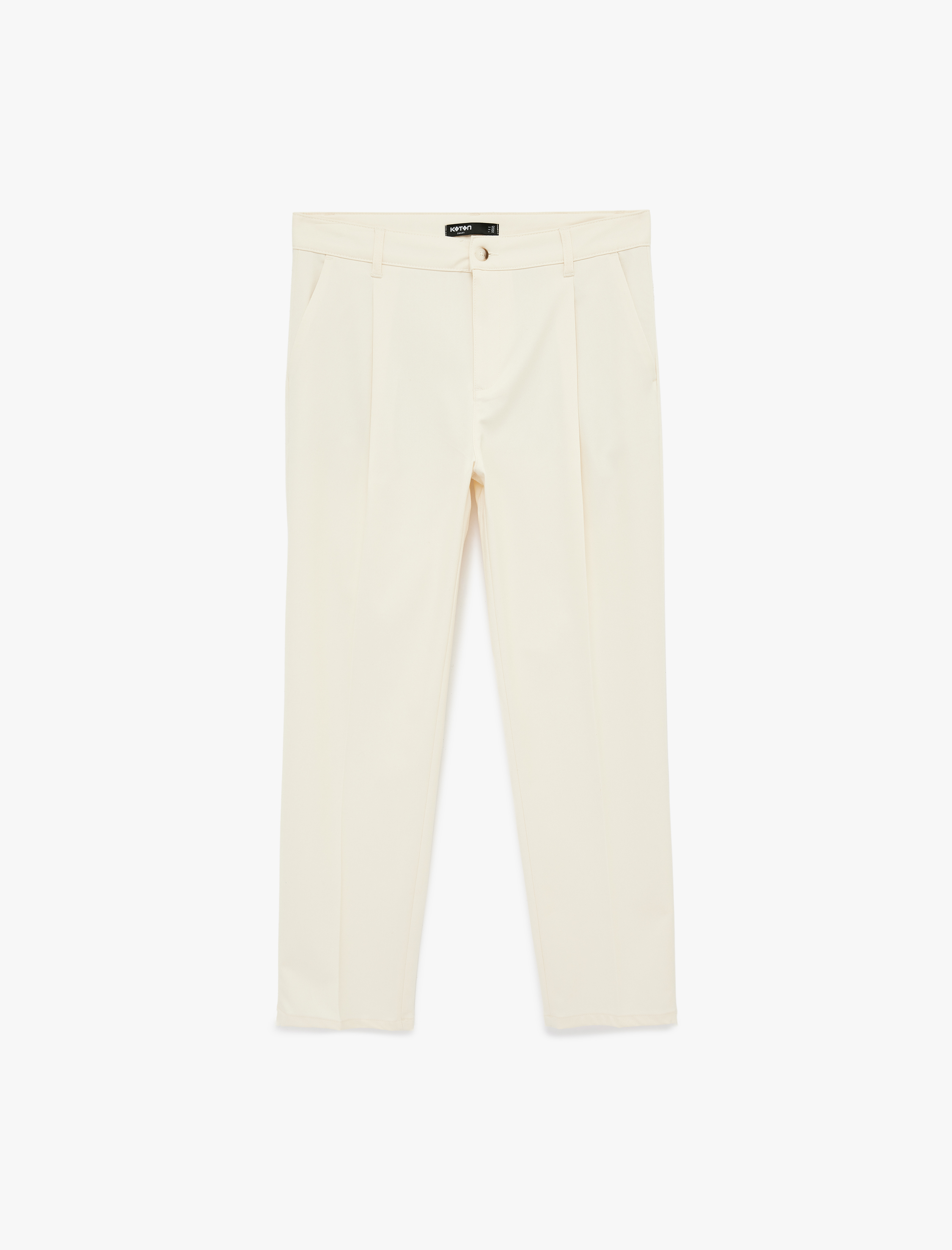   Rahat Kalıp Cepli Viskon Karışımlı Pileli Kumaş Pantolon