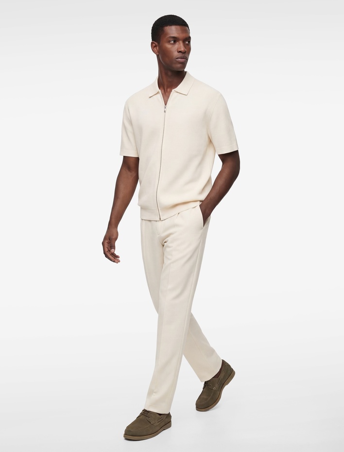  Rahat Kalıp Cepli Viskon Karışımlı Pileli Kumaş Pantolon