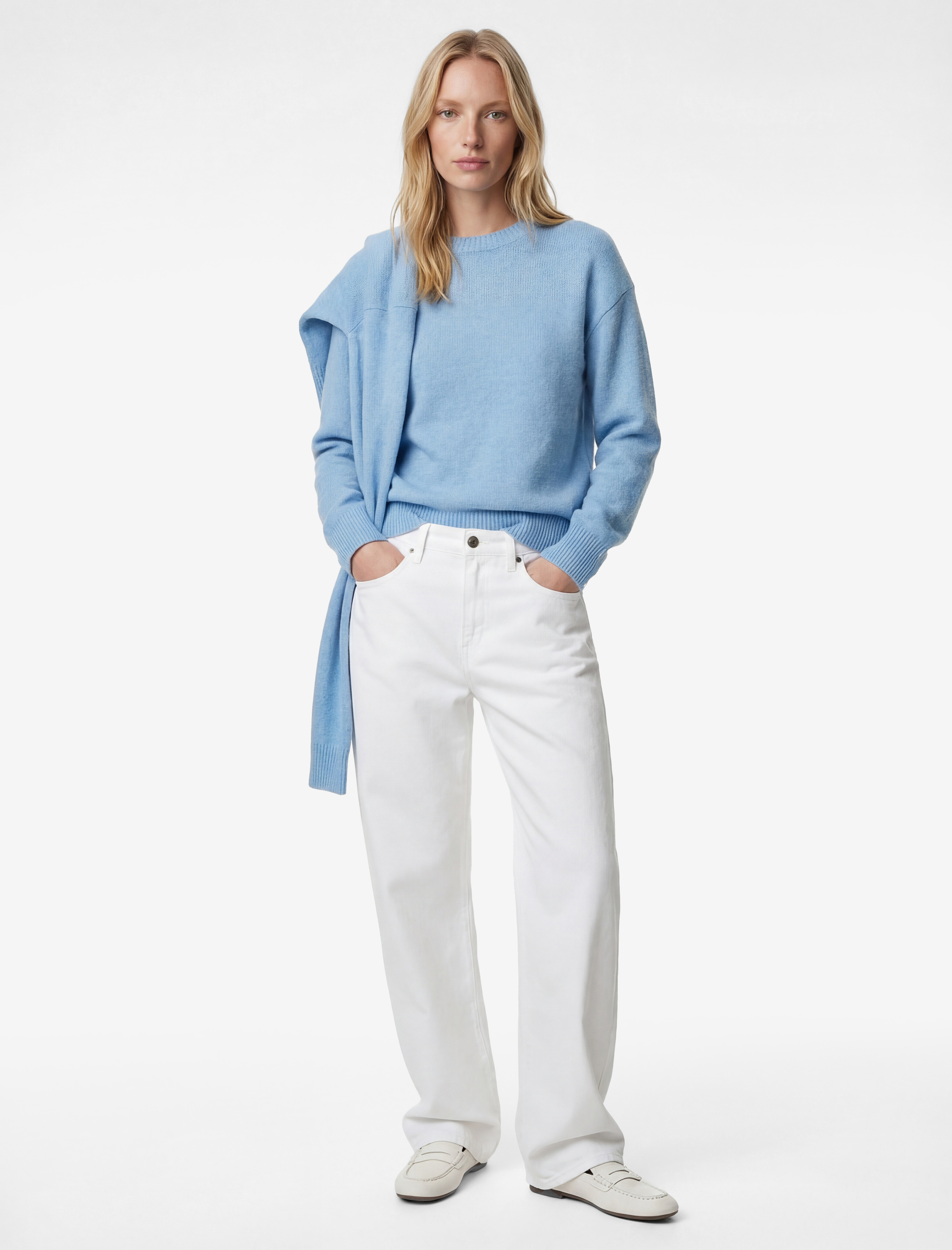   Regular Fit Uzun Kollu Bisiklet Yaka Triko Kazak