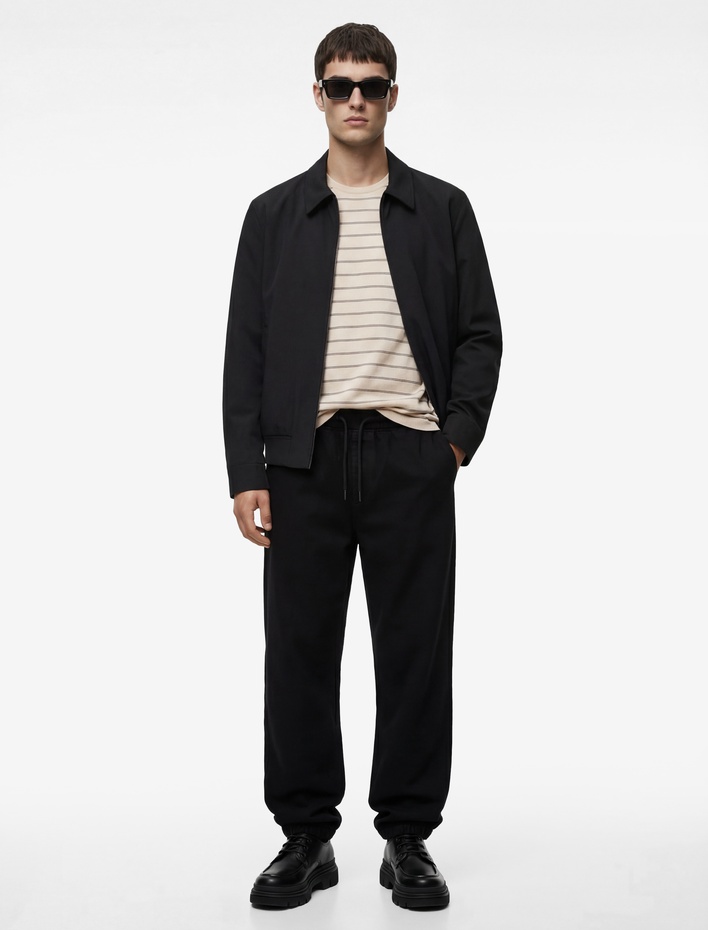  Pamuklu Bol Kalıp Cepli Beli Bağcıklı Baggy Jean Pantolon