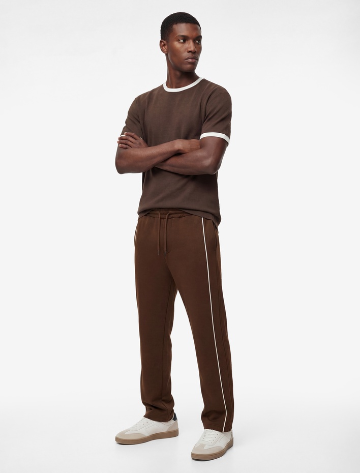  Fermuarlı Cepli Nervürlü Şardonlu Beli Bağcıklı Eşofman Altı