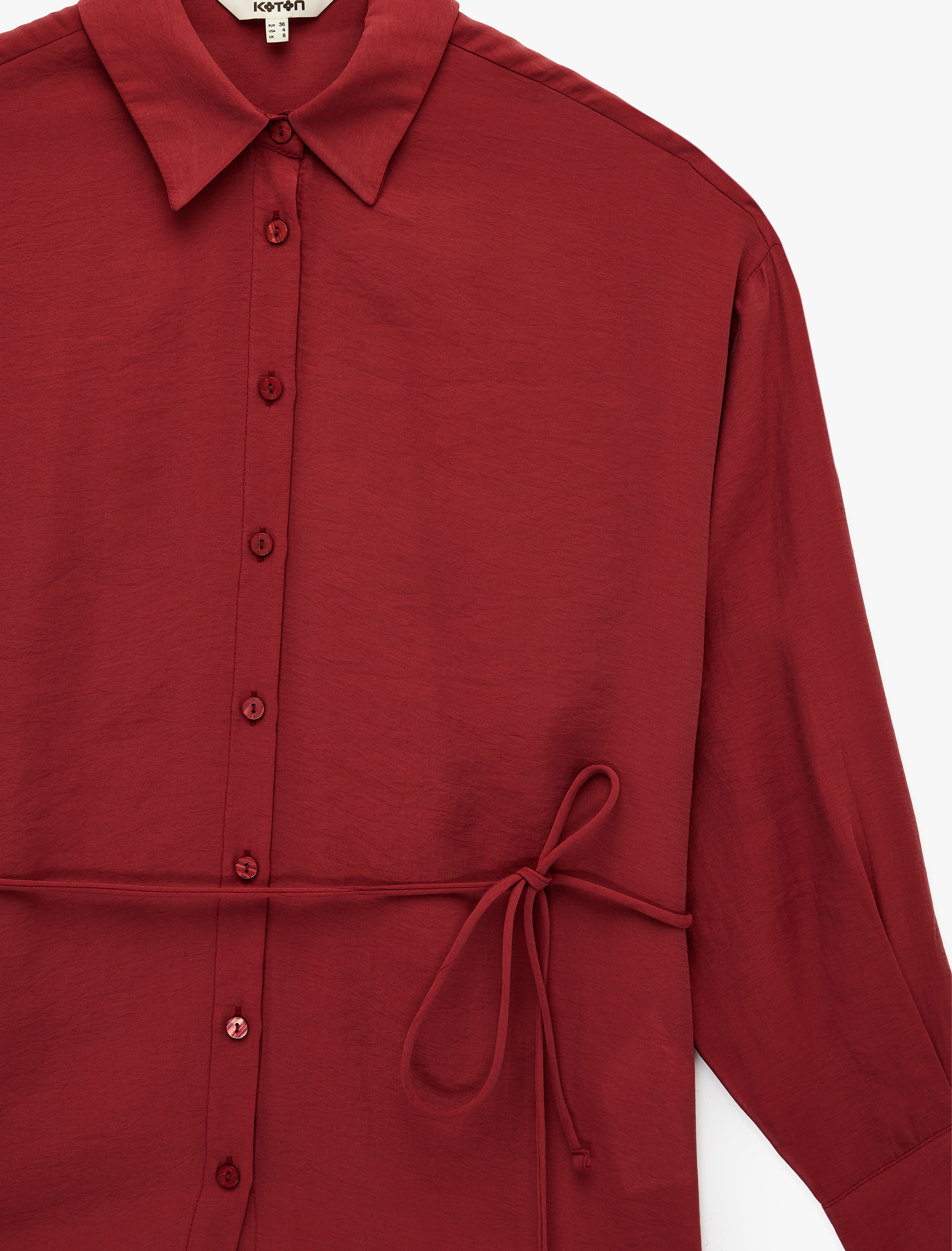   Modal Kumaş Uzun Kollu Klasik Yaka Oversize Gömlek