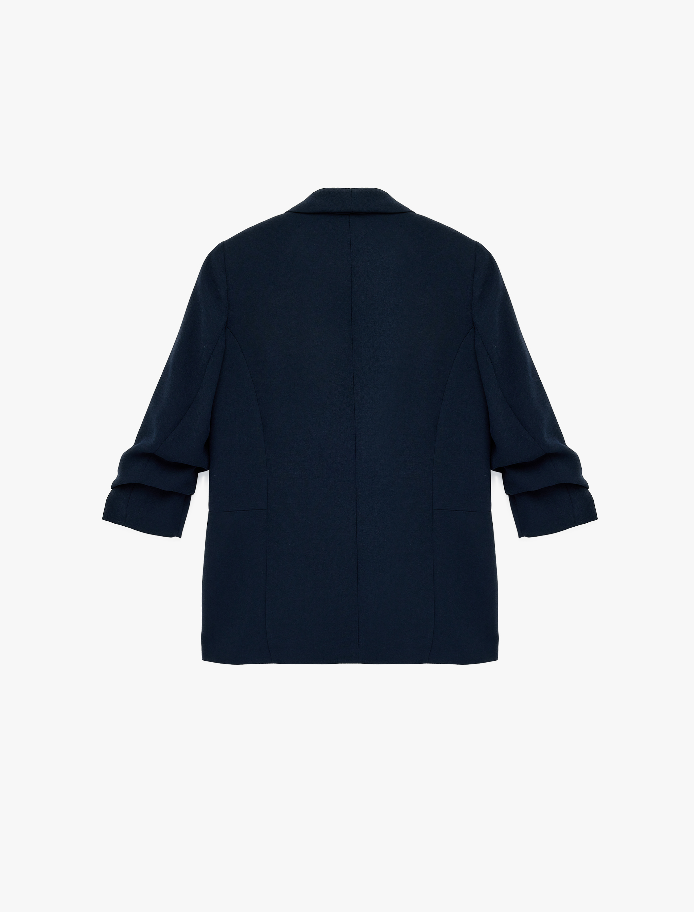   Şal Yaka 3/4 Kollu Uzun Blazer Ceket